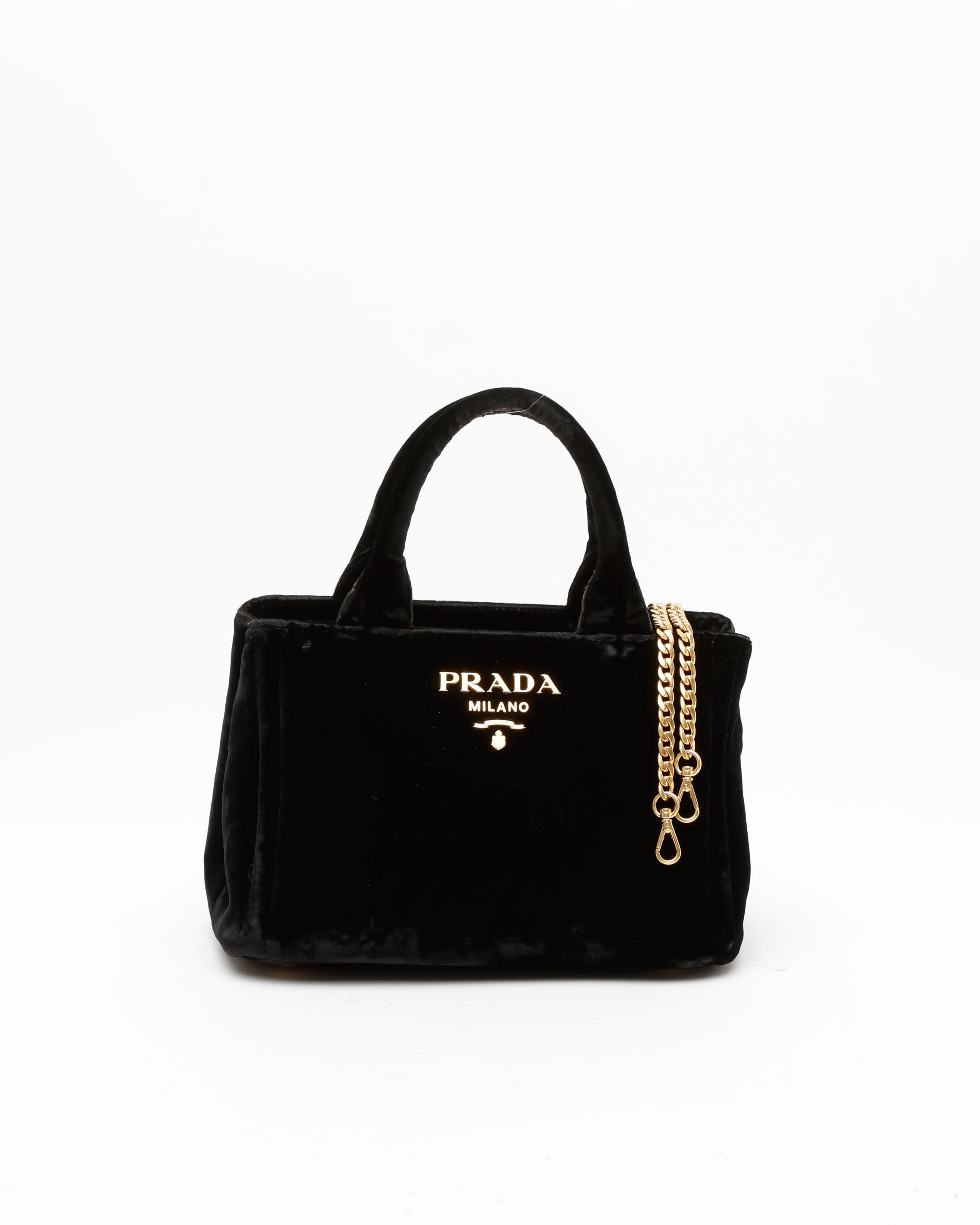 Prada Velvet Canapa Chain Bag
