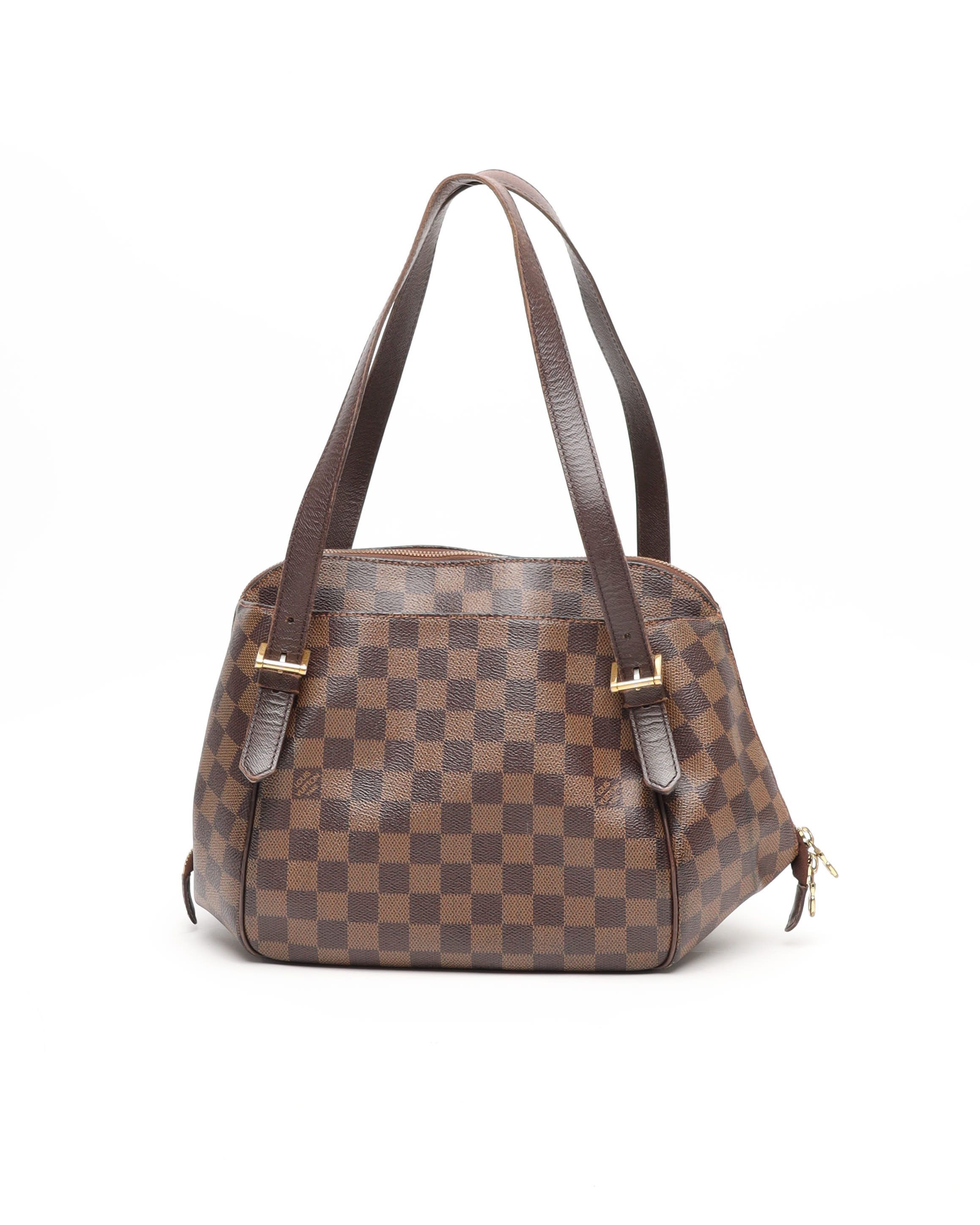 Pre-owned Louis Vuitton Damier Ebene Belem Mm Bag