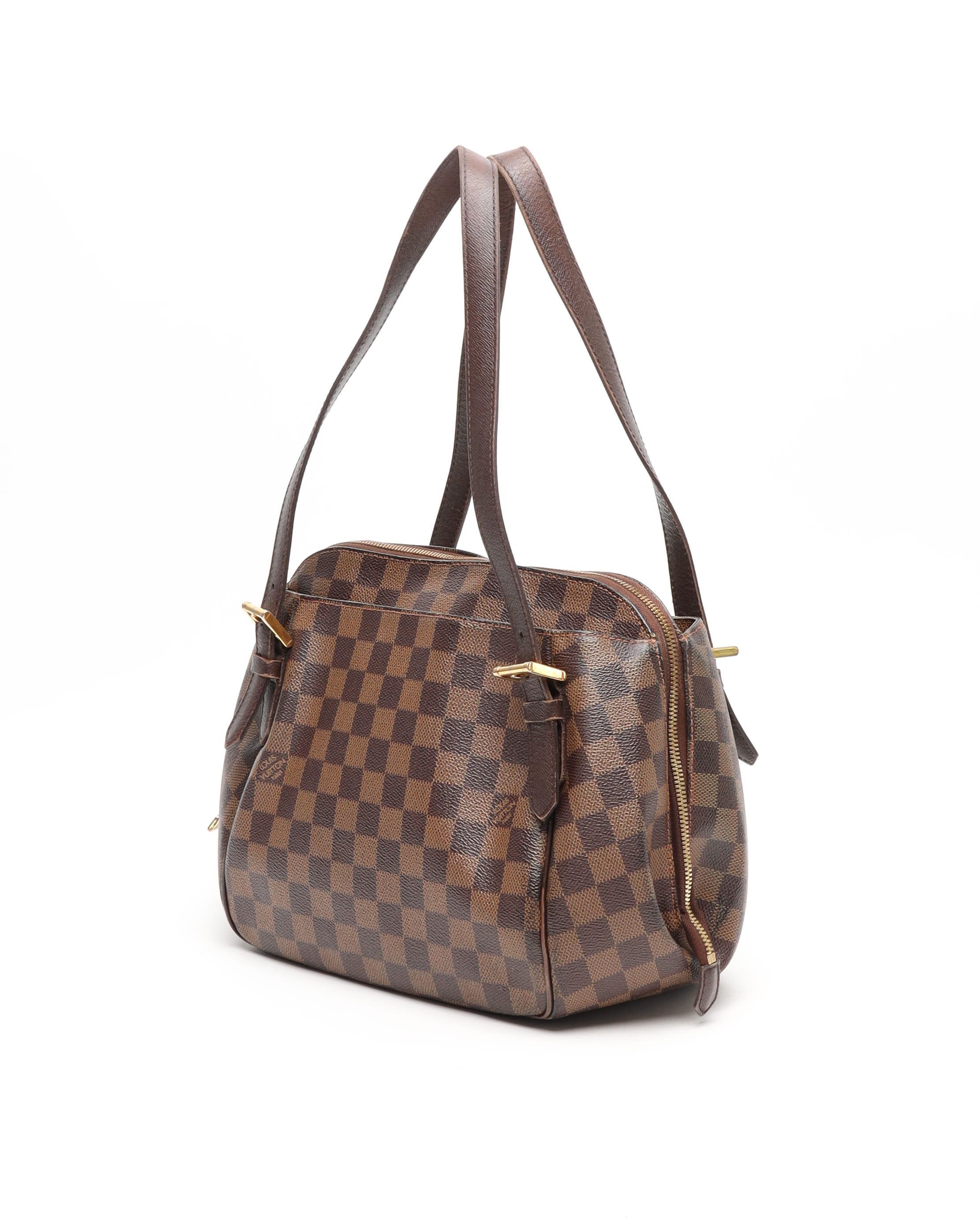 Pre-owned Louis Vuitton Damier Ebene Belem Mm Bag