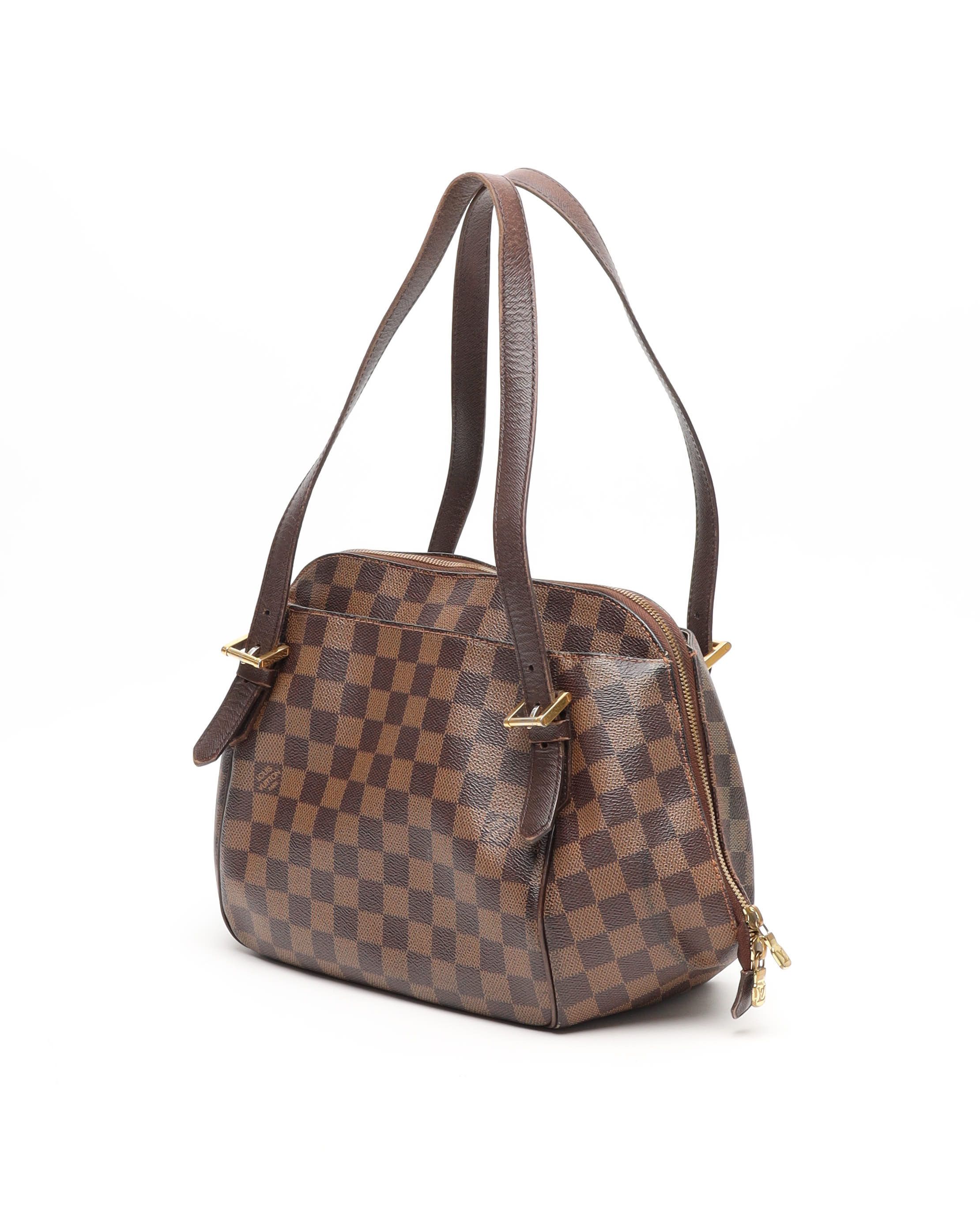 Pre-owned Louis Vuitton Damier Ebene Belem Mm Bag