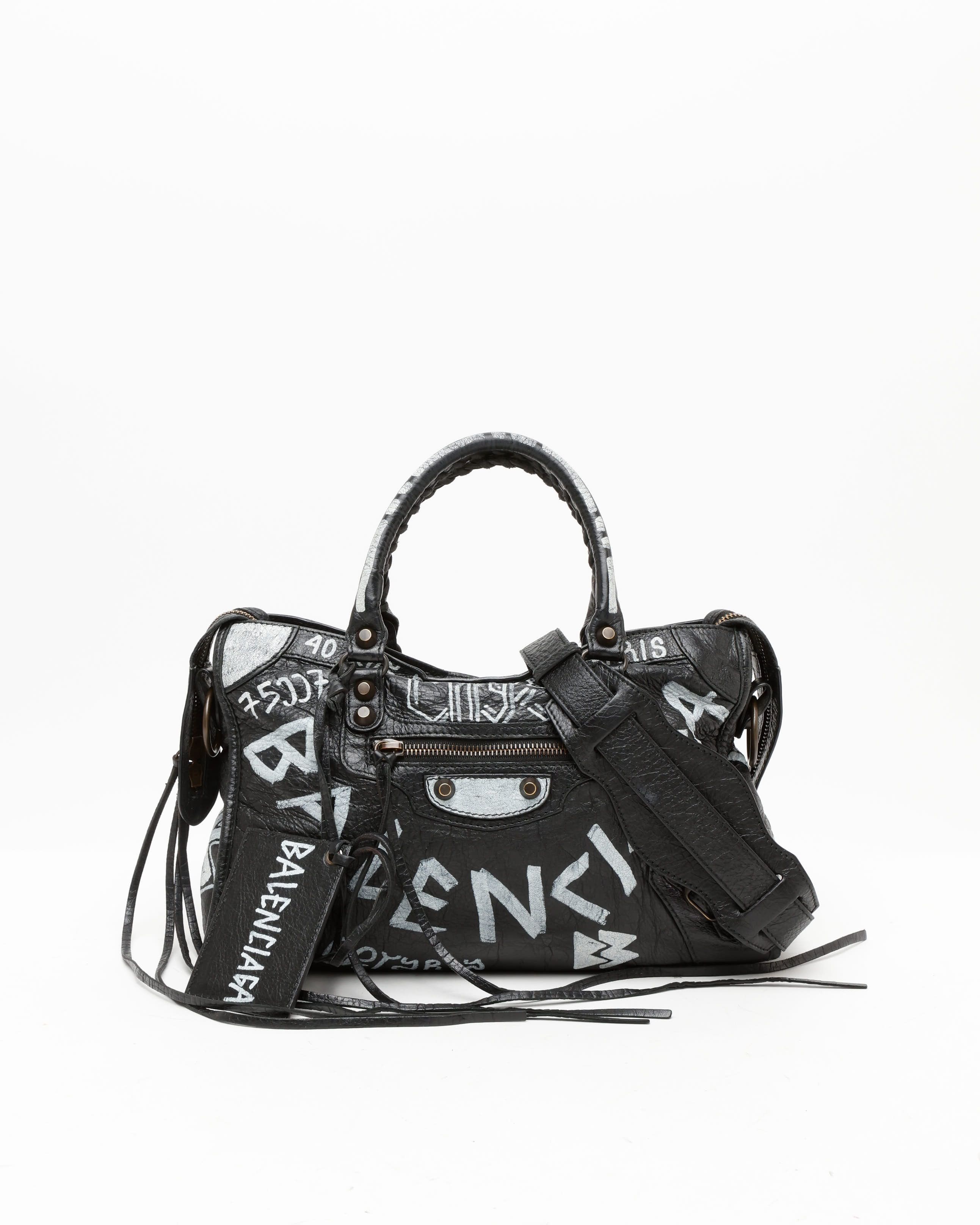 Balenciaga Graffiti Small Motorcross City Bag