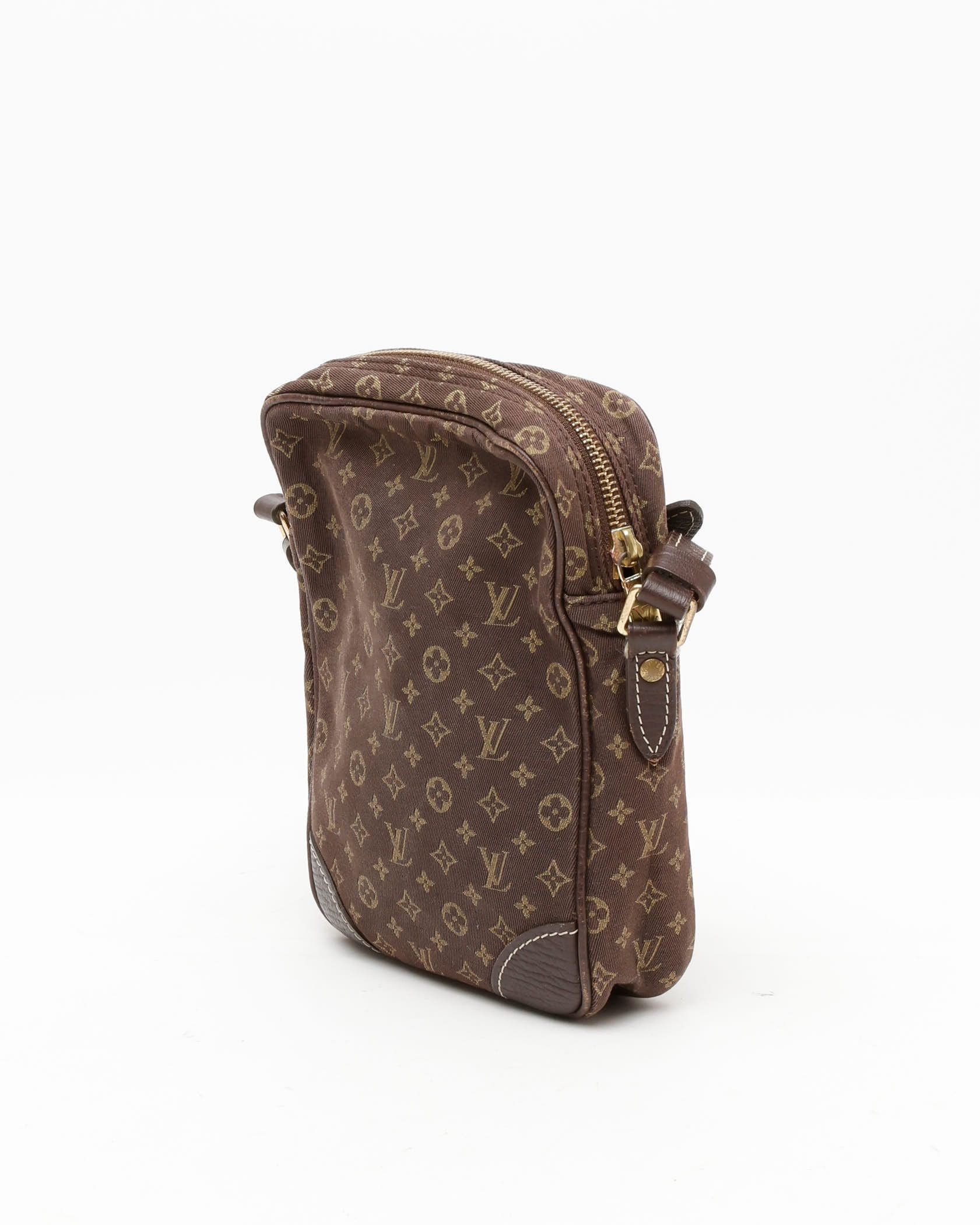 Pre-owned Louis Vuitton Danube Mini Lin Bag In Brown