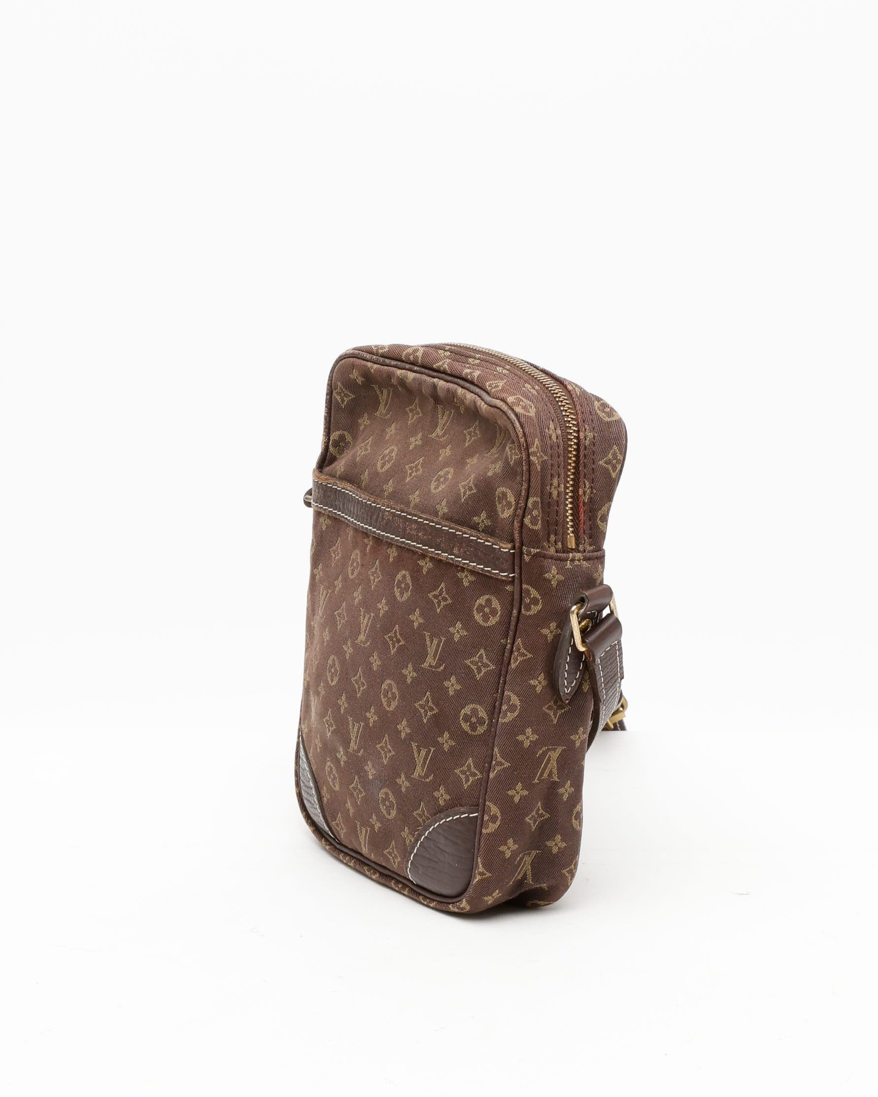 Pre-owned Louis Vuitton Danube Mini Lin Bag In Brown