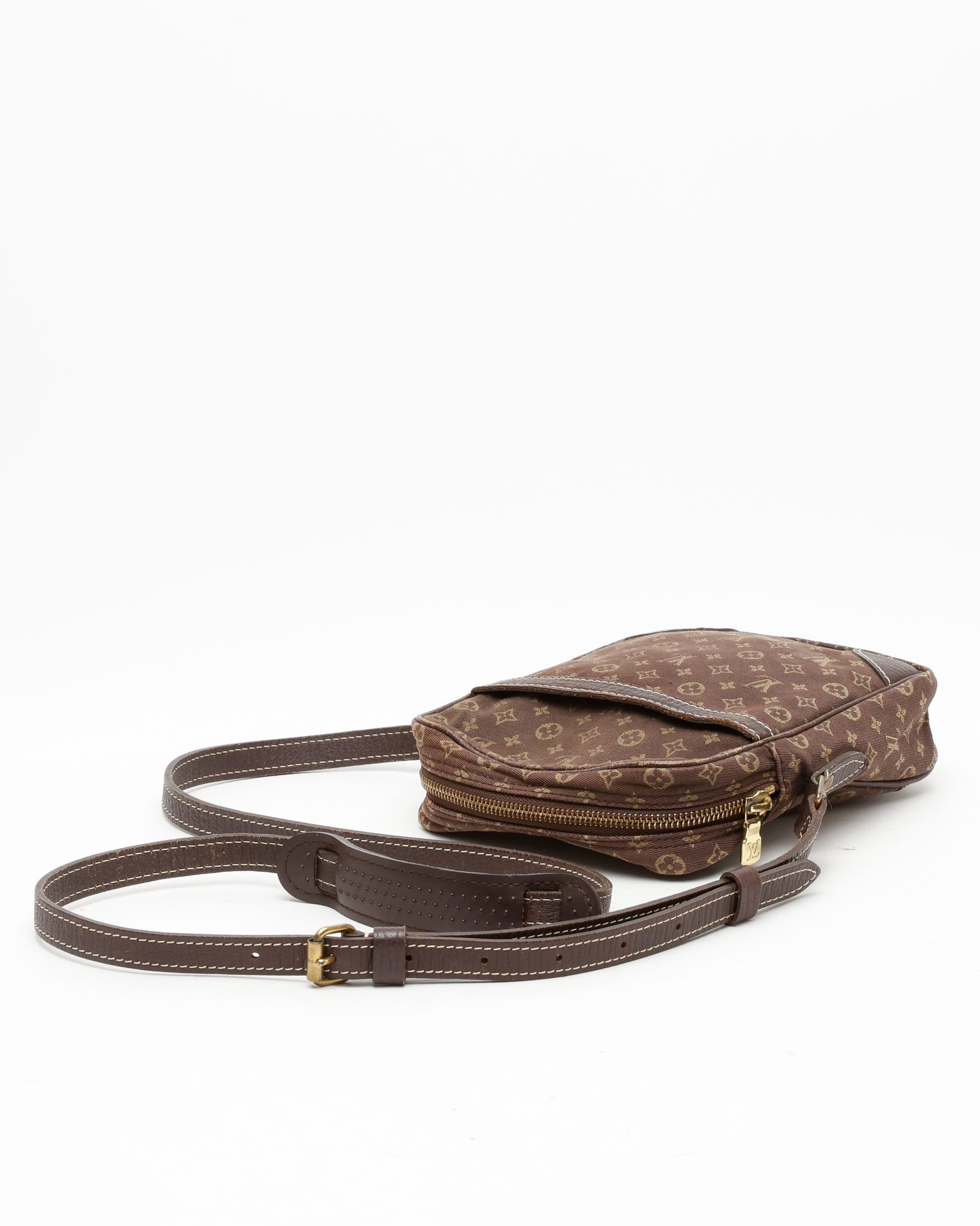Pre-owned Louis Vuitton Danube Mini Lin Bag In Brown