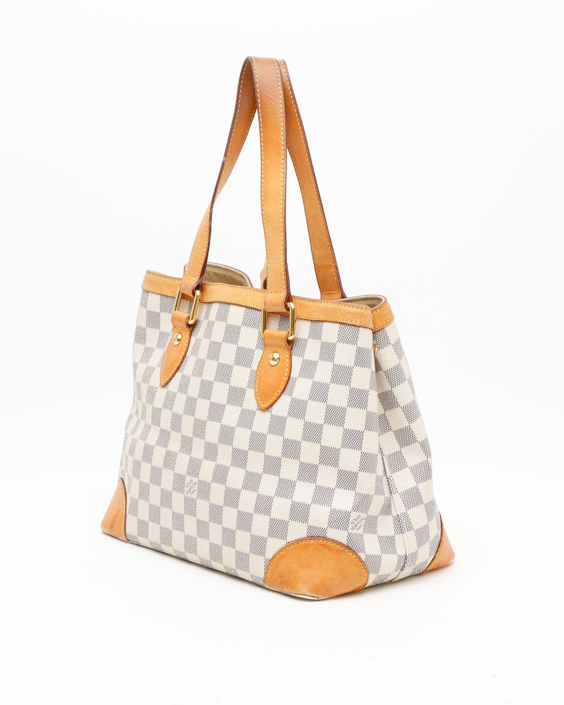 Pre-owned Louis Vuitton Damier Azur Hampstead Pm Tote Bag