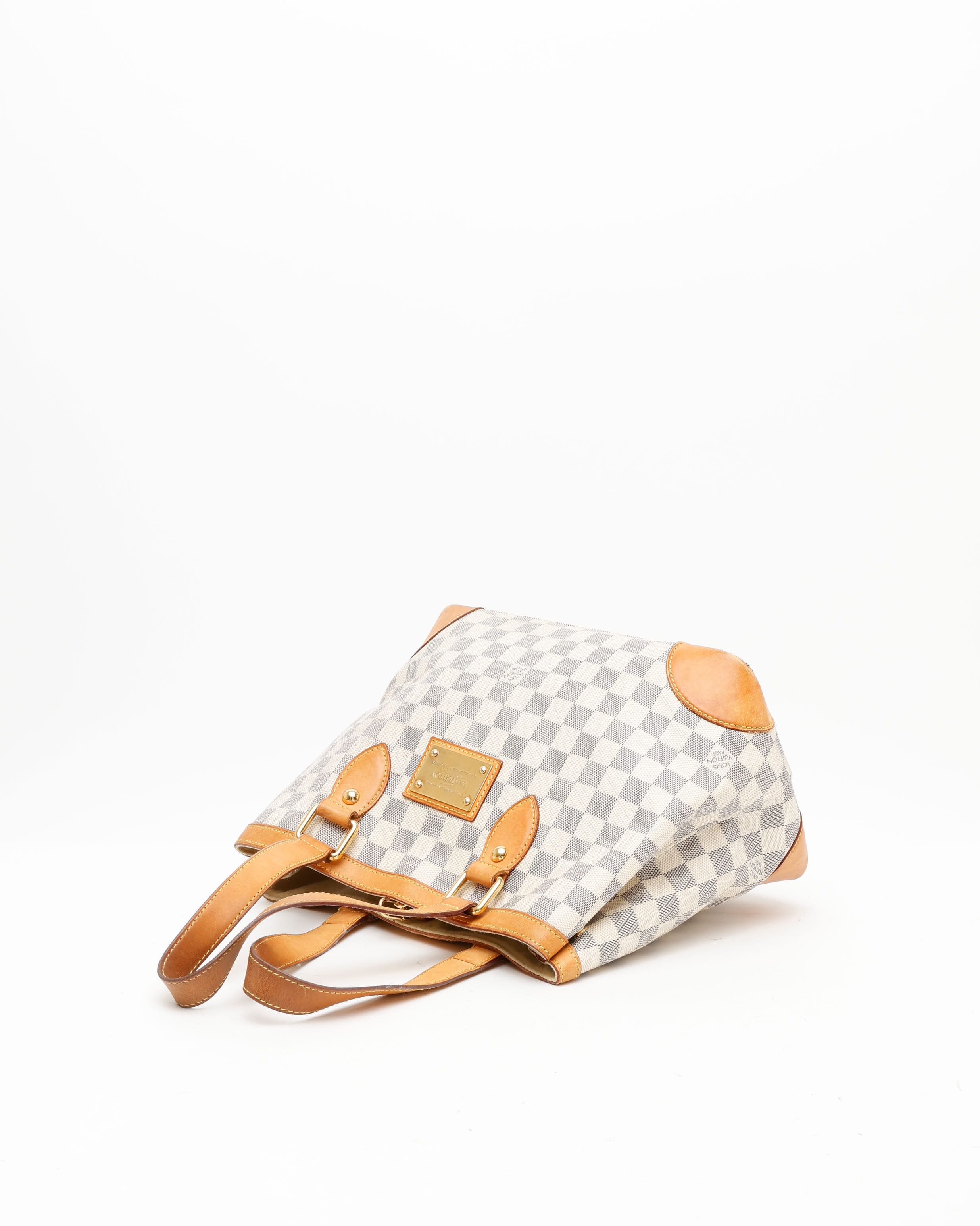 Pre-owned Louis Vuitton Damier Azur Hampstead Pm Tote Bag