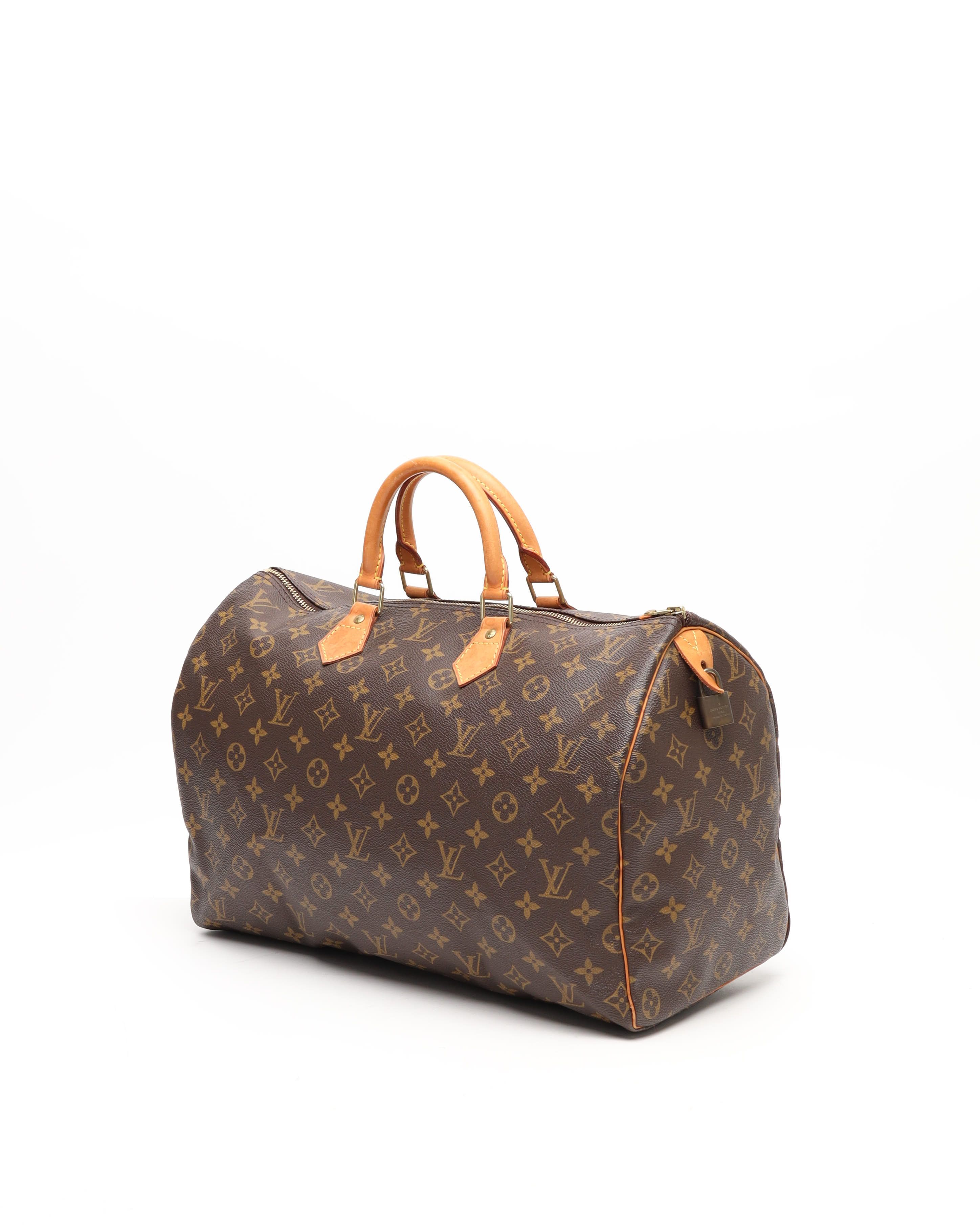 Pre-owned Louis Vuitton Monogram Speedy 40 Bag In Brown