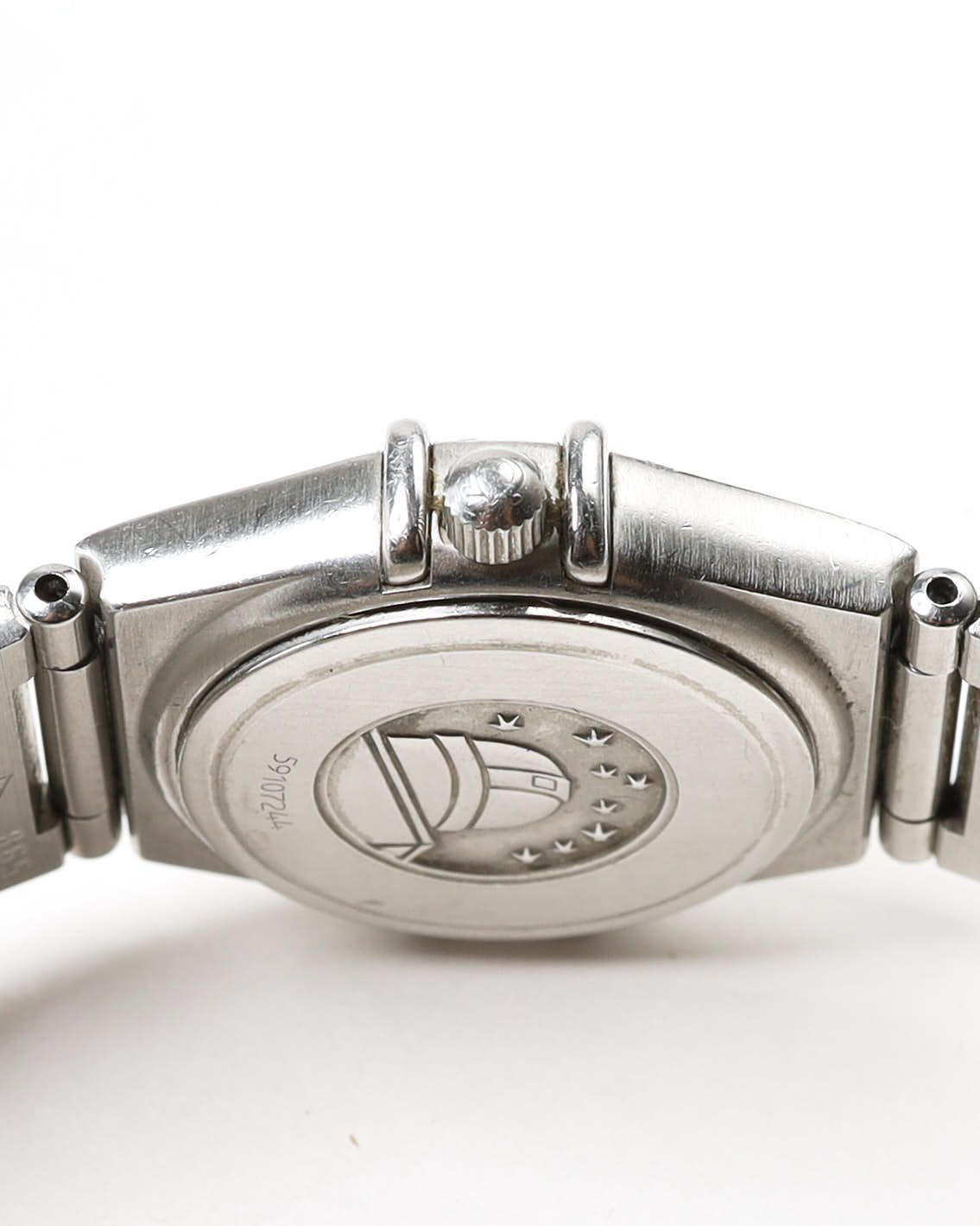 Omega Lady-constellation 22,5mm Ref 1466.84 Diamond Watch In Metallic