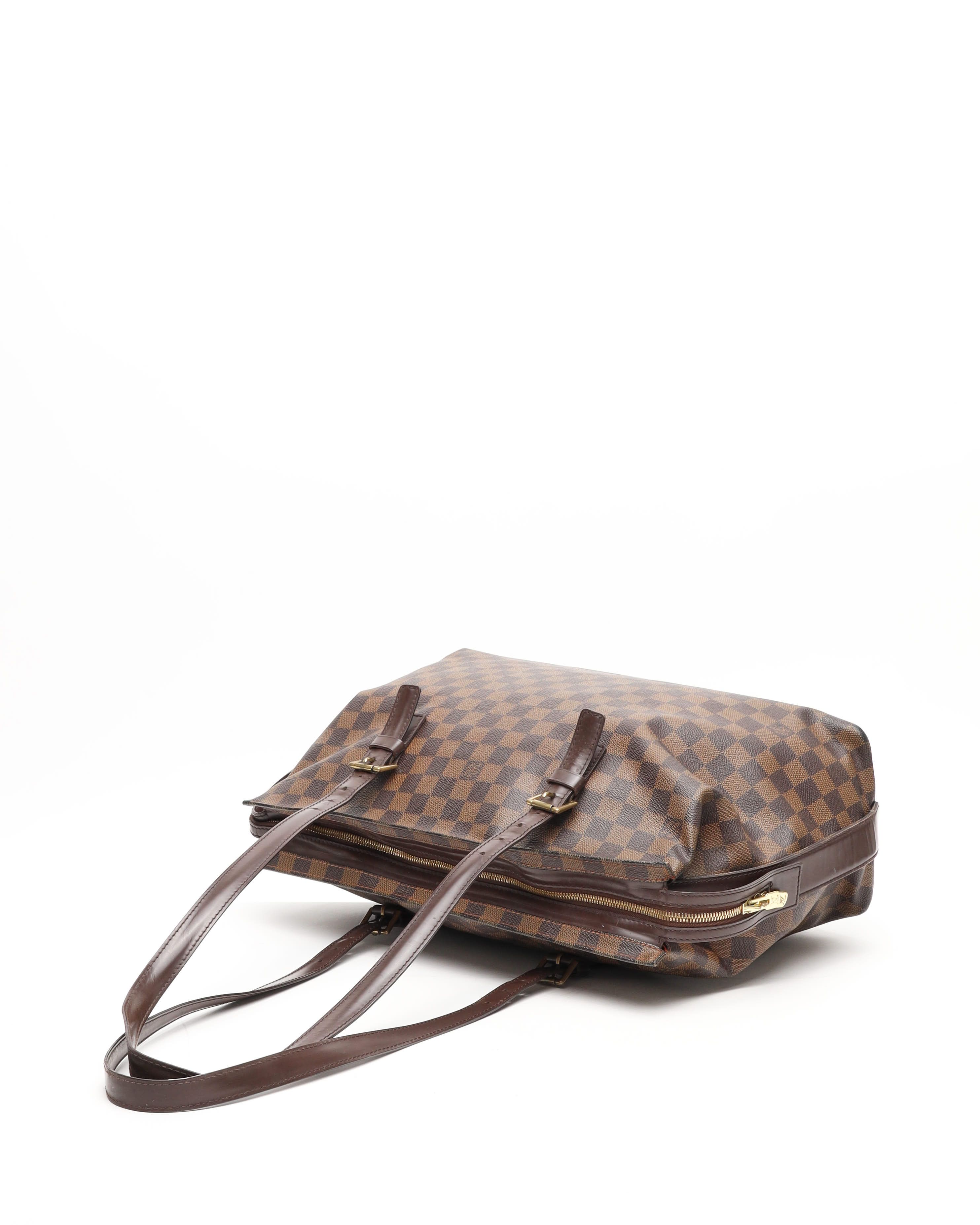 Pre-owned Louis Vuitton Damier Chelsea Tote Bag In Brown
