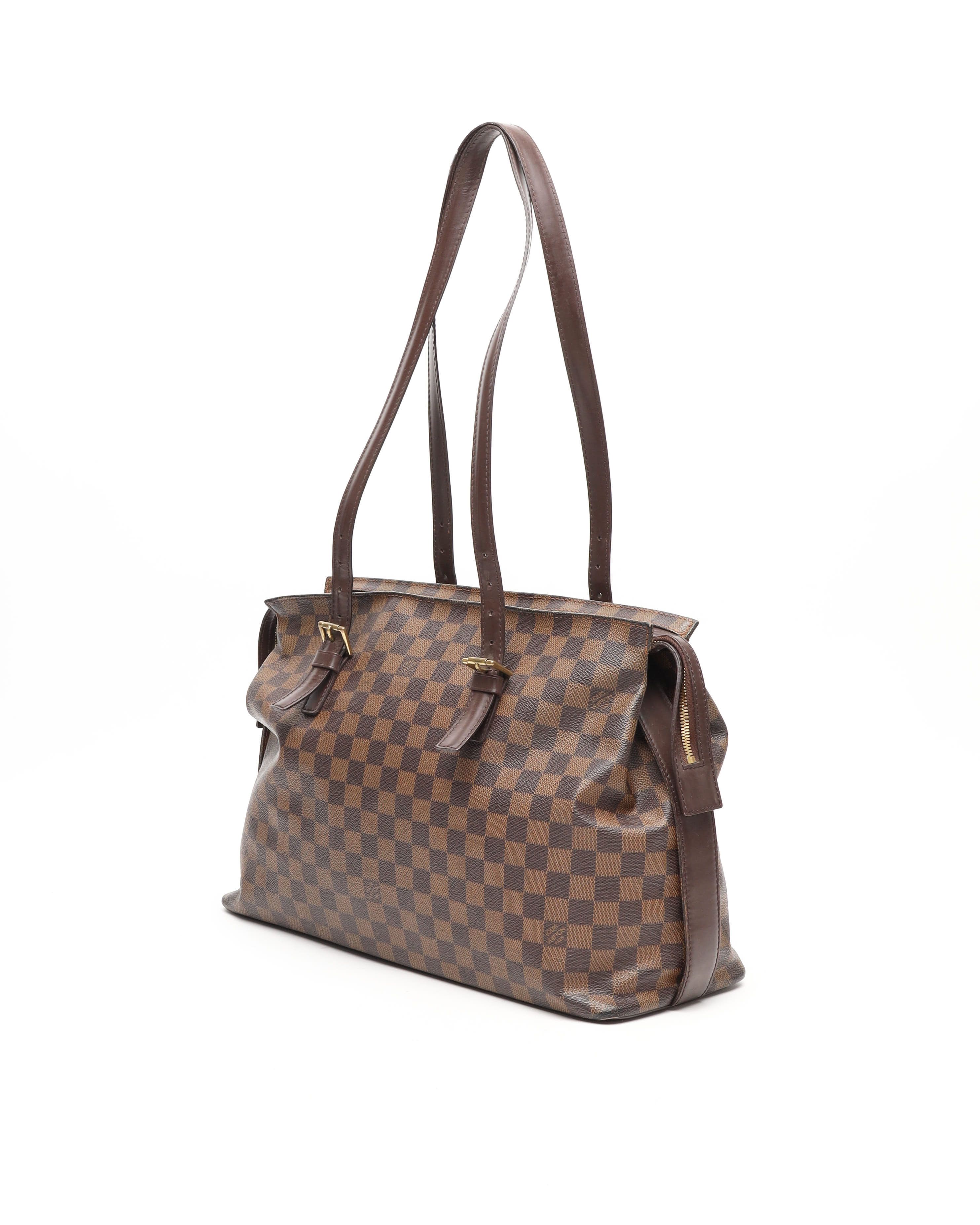 Pre-owned Louis Vuitton Damier Chelsea Tote Bag In Brown