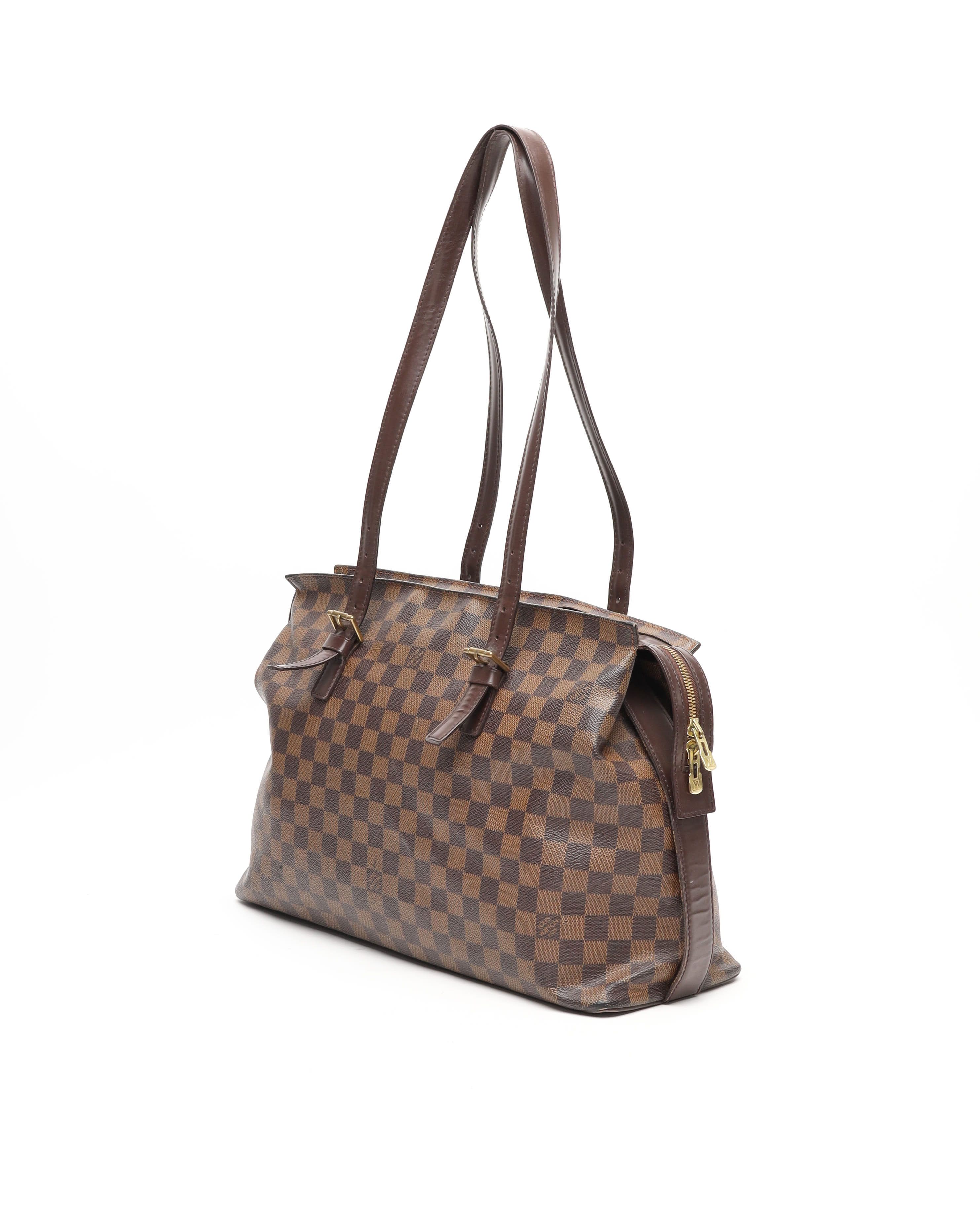Pre-owned Louis Vuitton Damier Chelsea Tote Bag In Brown