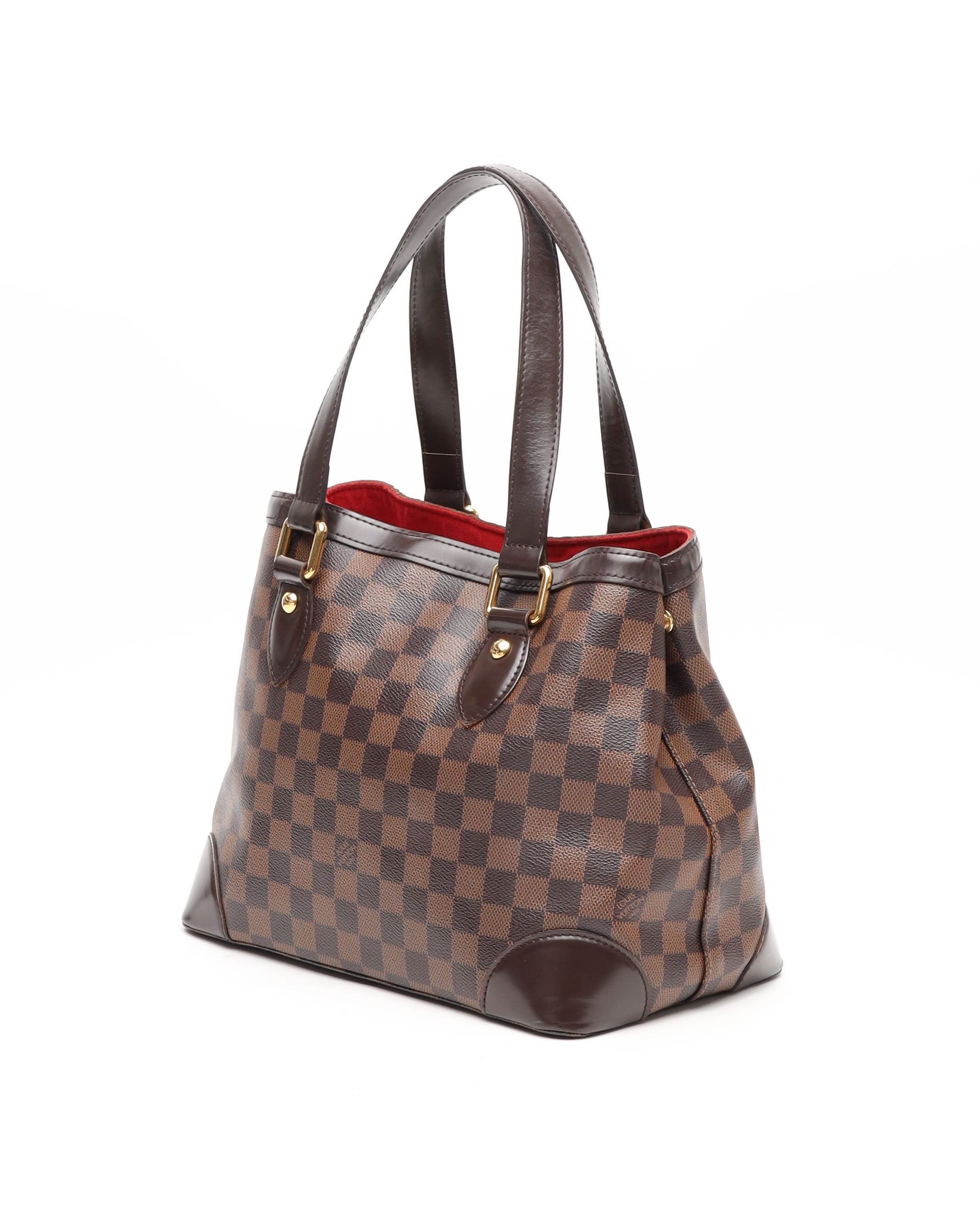 Pre-owned Louis Vuitton Damier Hampstead Pm Tote Bag In Brown