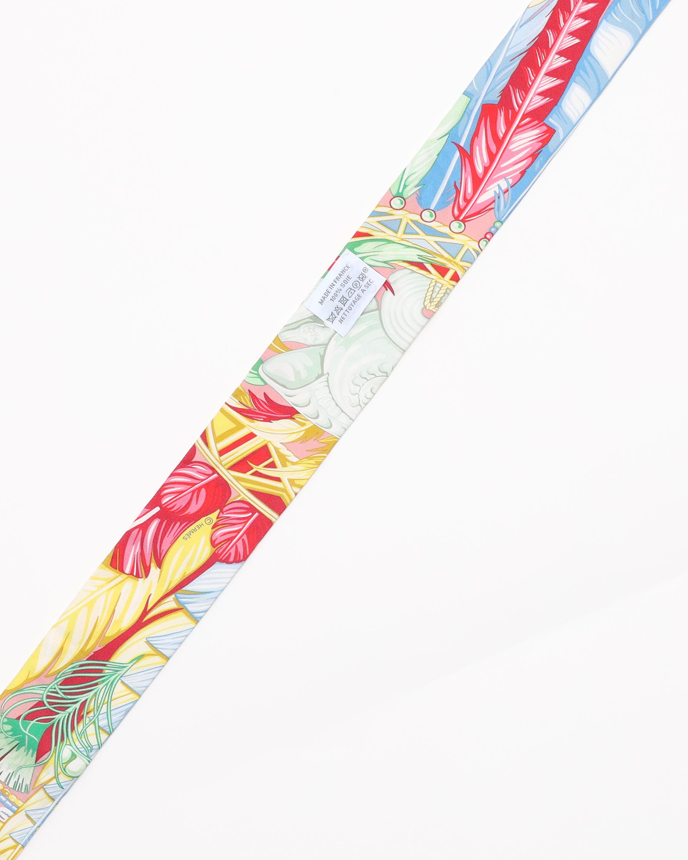 Pre-owned Hermes Hermès Silk Twilly In Multi