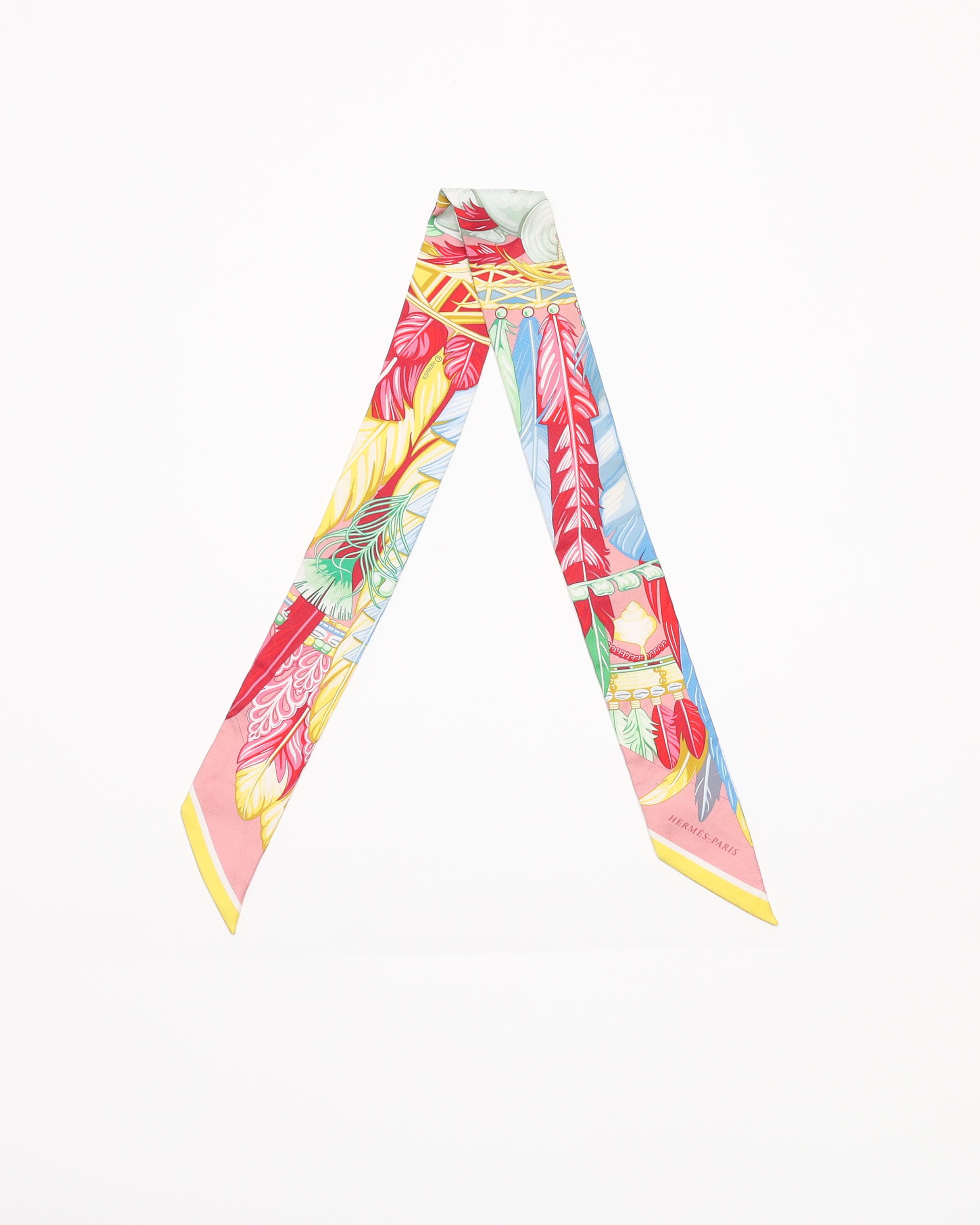 Pre-owned Hermes Hermès Silk Twilly In Multi
