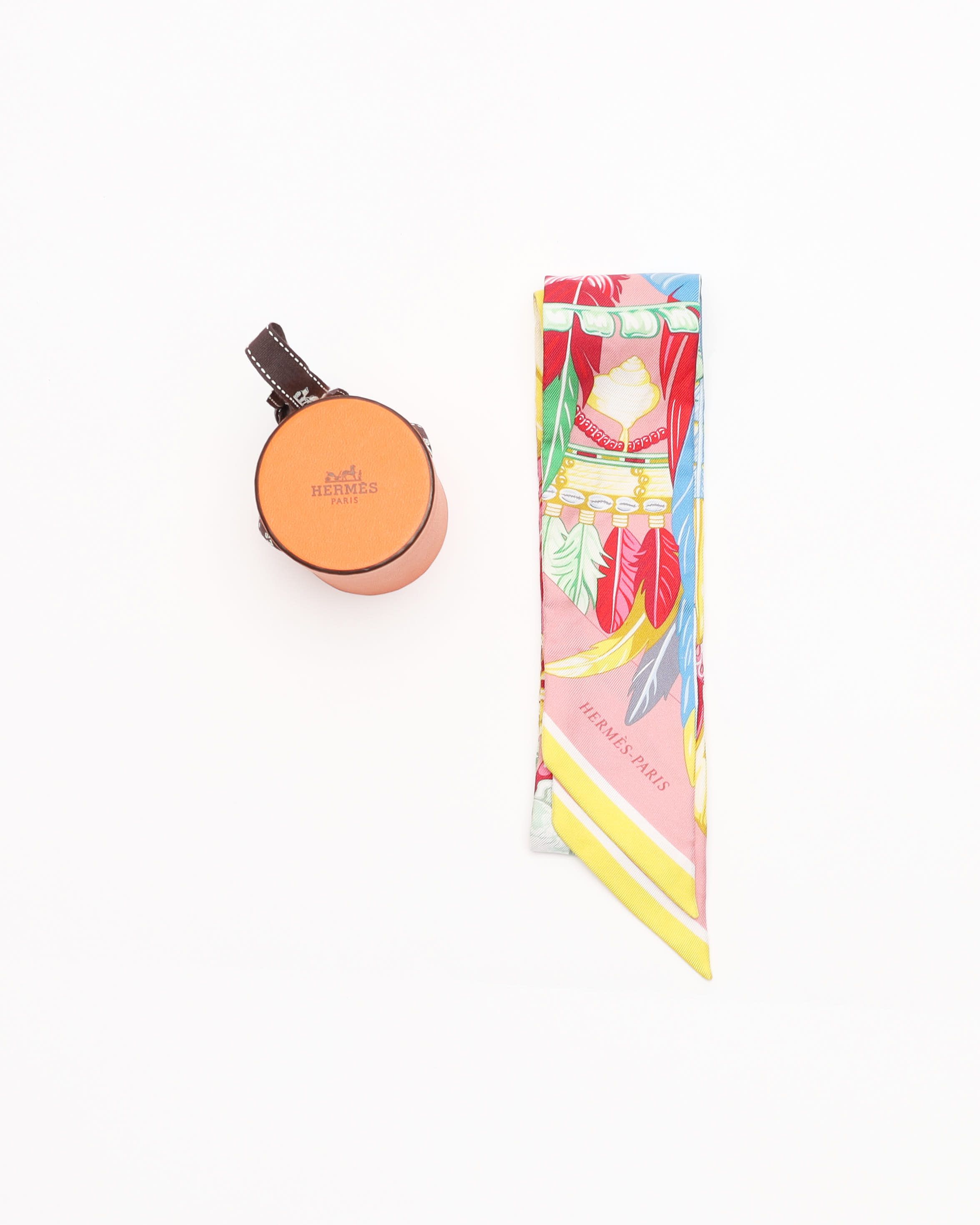 Pre-owned Hermes Hermès Silk Twilly In Multi