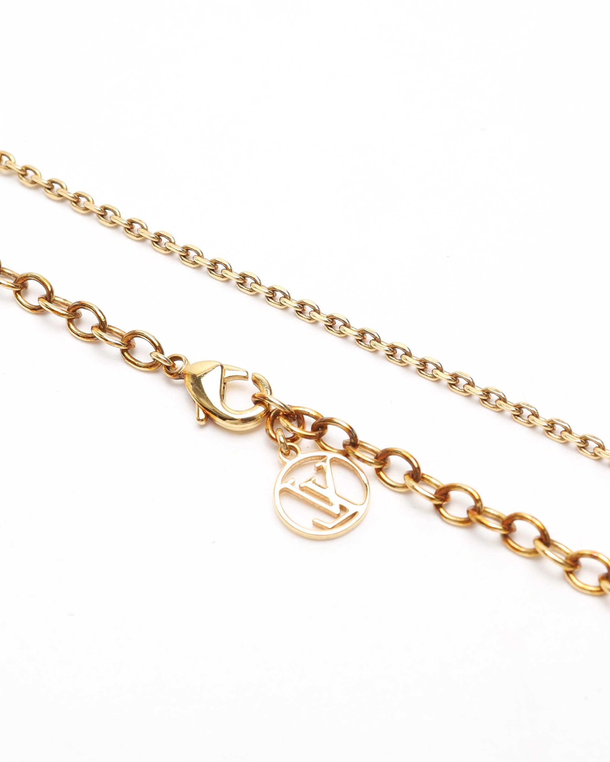 Pre-owned Louis Vuitton Blooming Supple Necklace In Gold