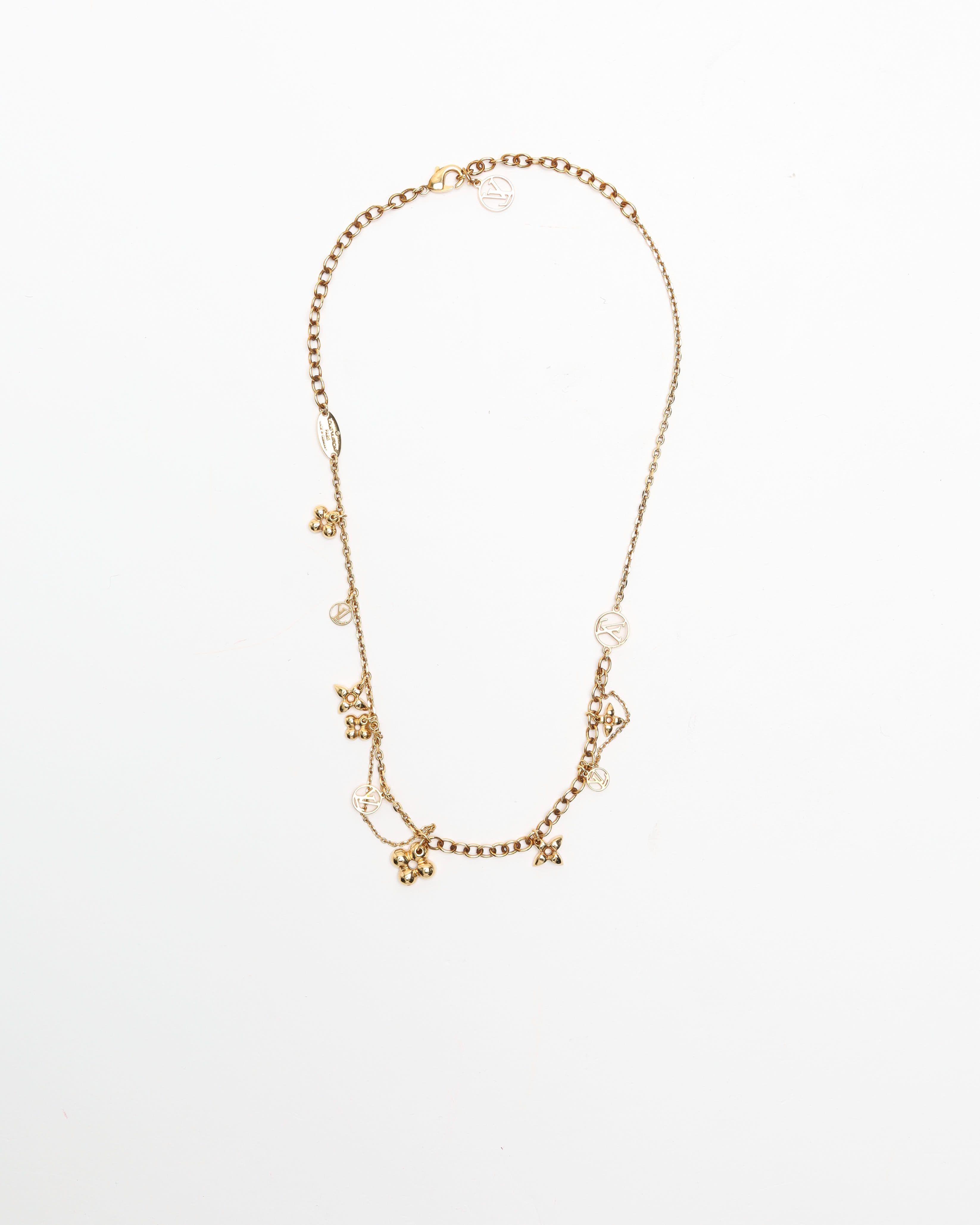 Pre-owned Louis Vuitton Blooming Supple Necklace In Gold