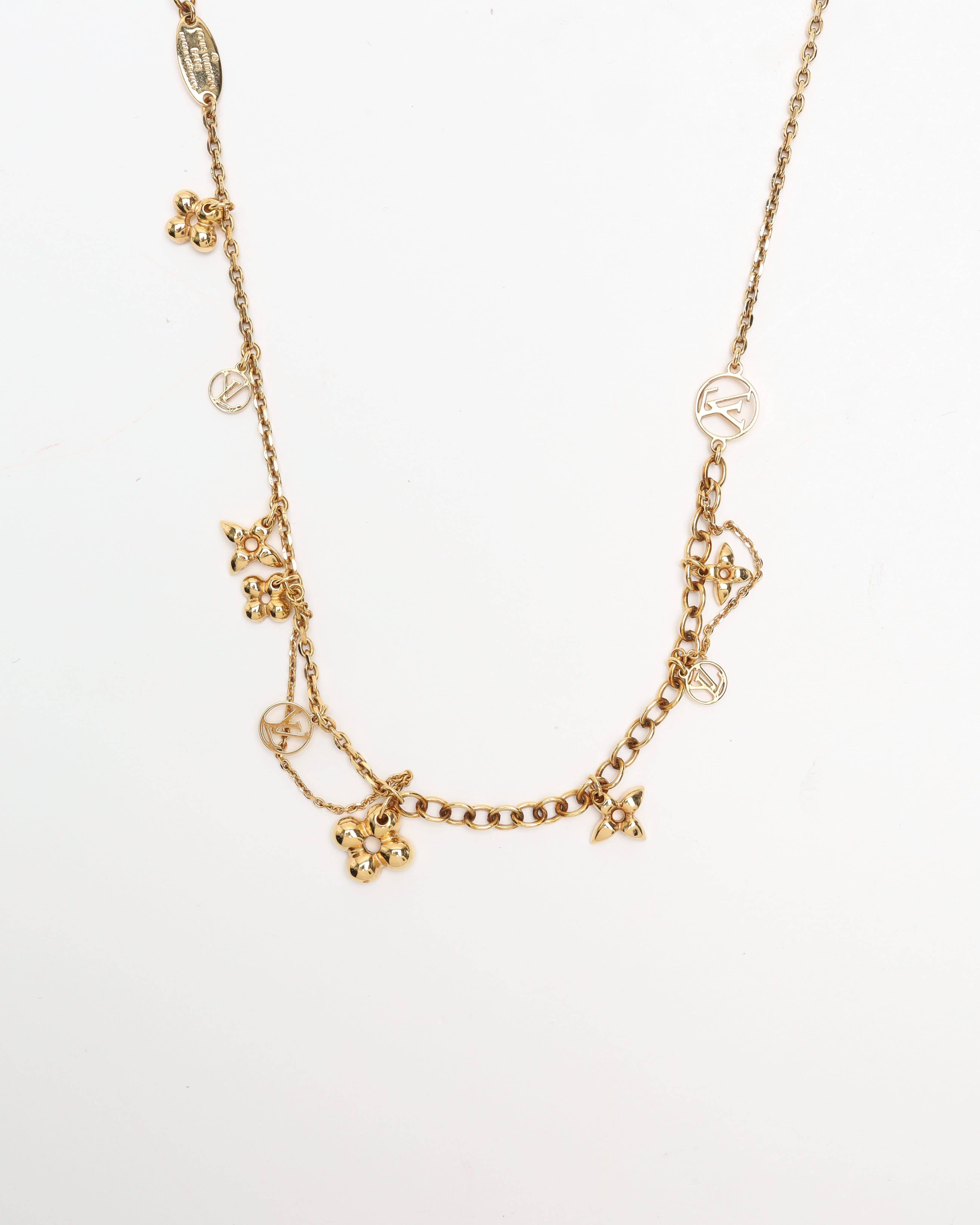 Pre-owned Louis Vuitton Blooming Supple Necklace In Gold