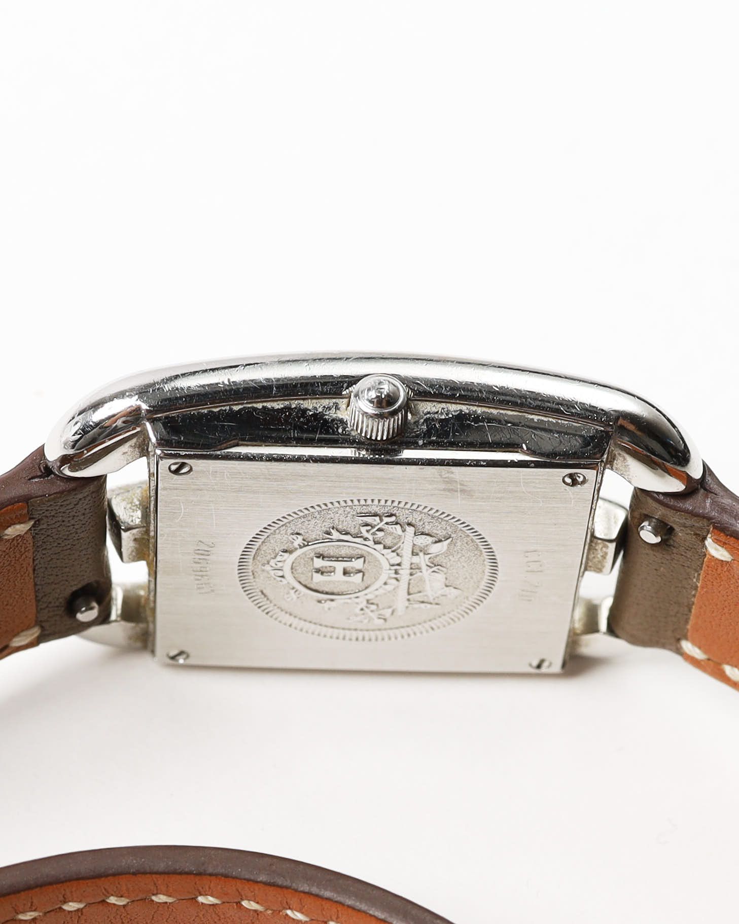 Pre-owned Hermes Hermès Cape Cod 23mm Ref Cc1.210 Watch In Silver