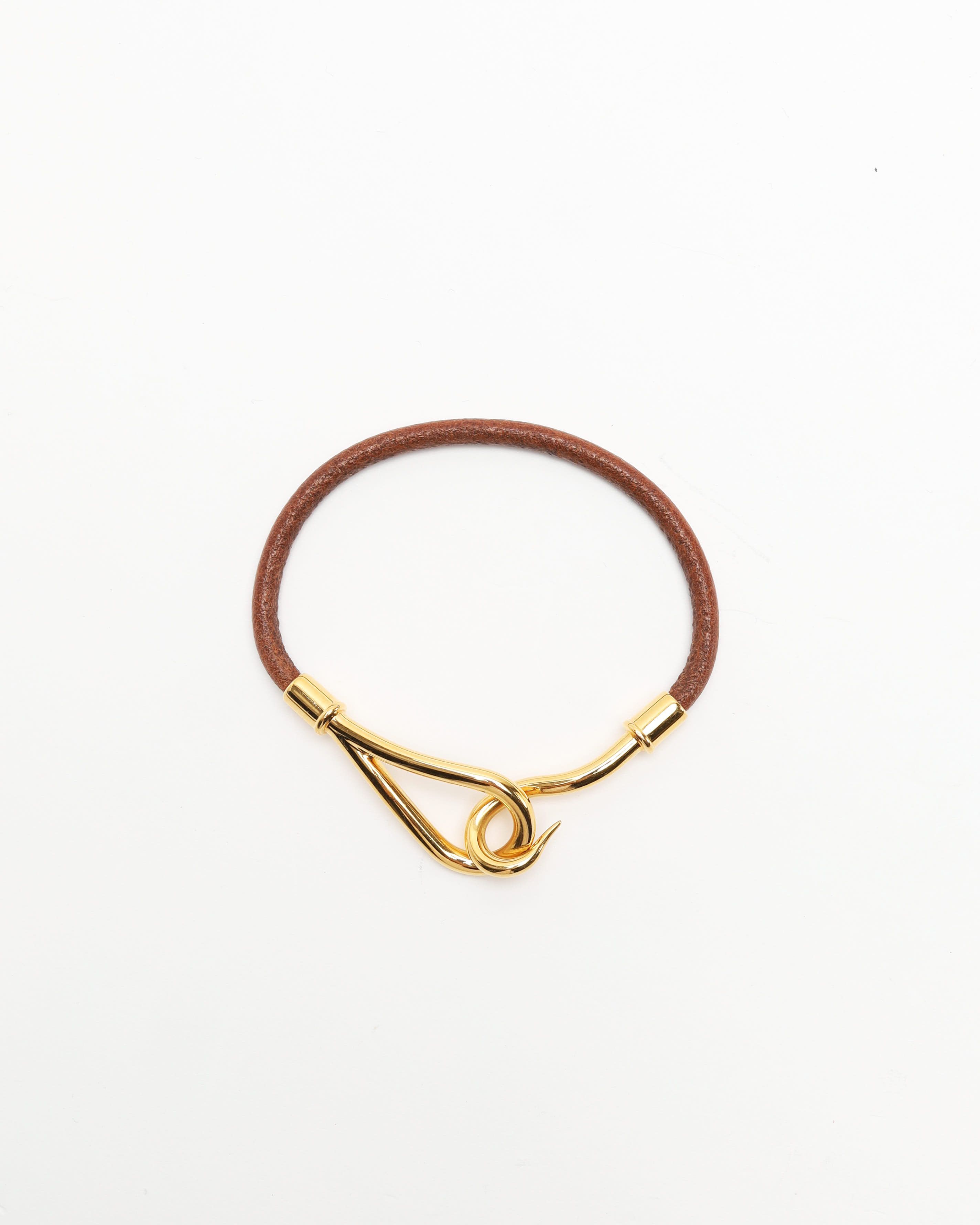 Pre-owned Hermes Hermès Jumbo Leather Bracelet In Brown