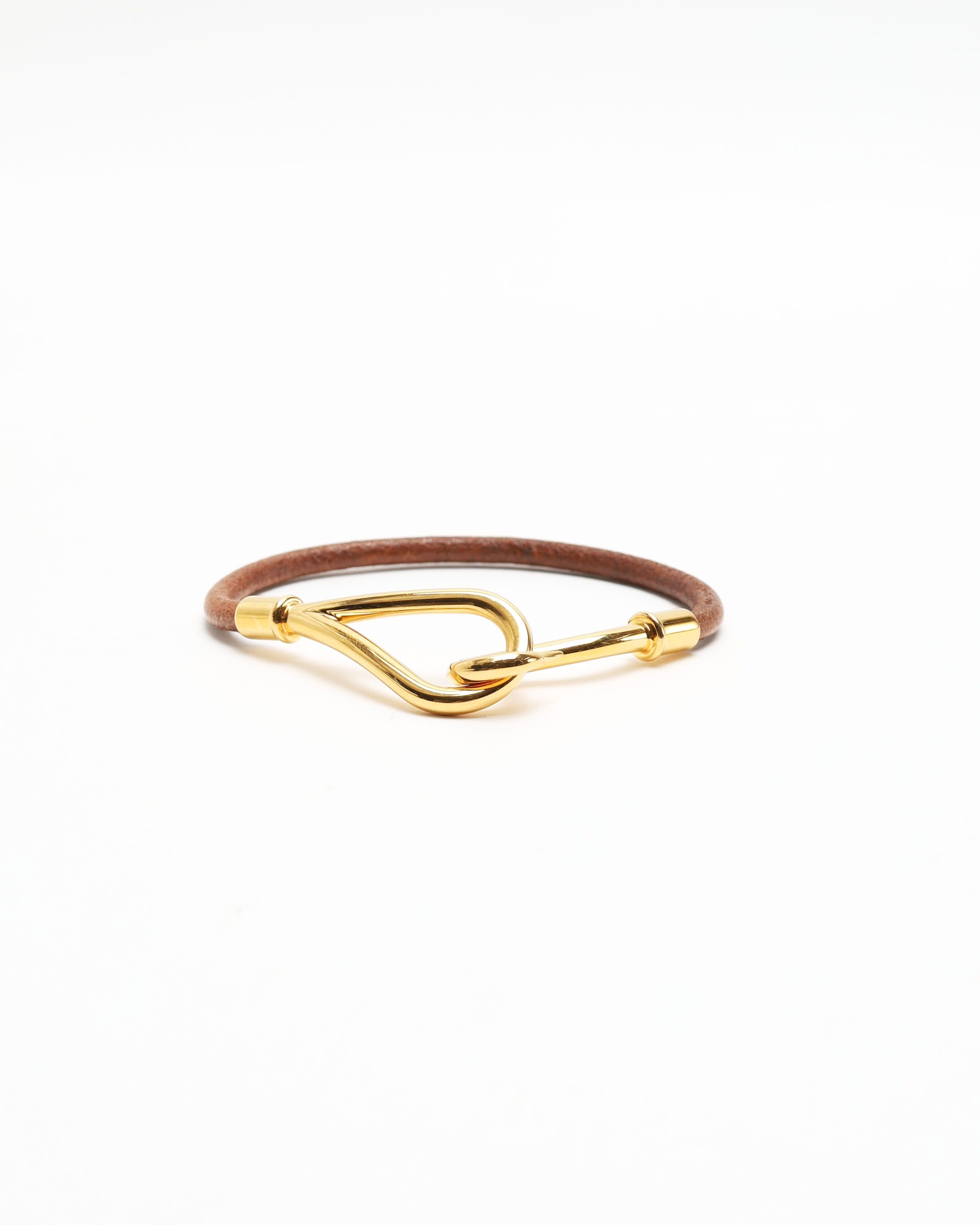 Pre-owned Hermes Hermès Jumbo Leather Bracelet In Brown