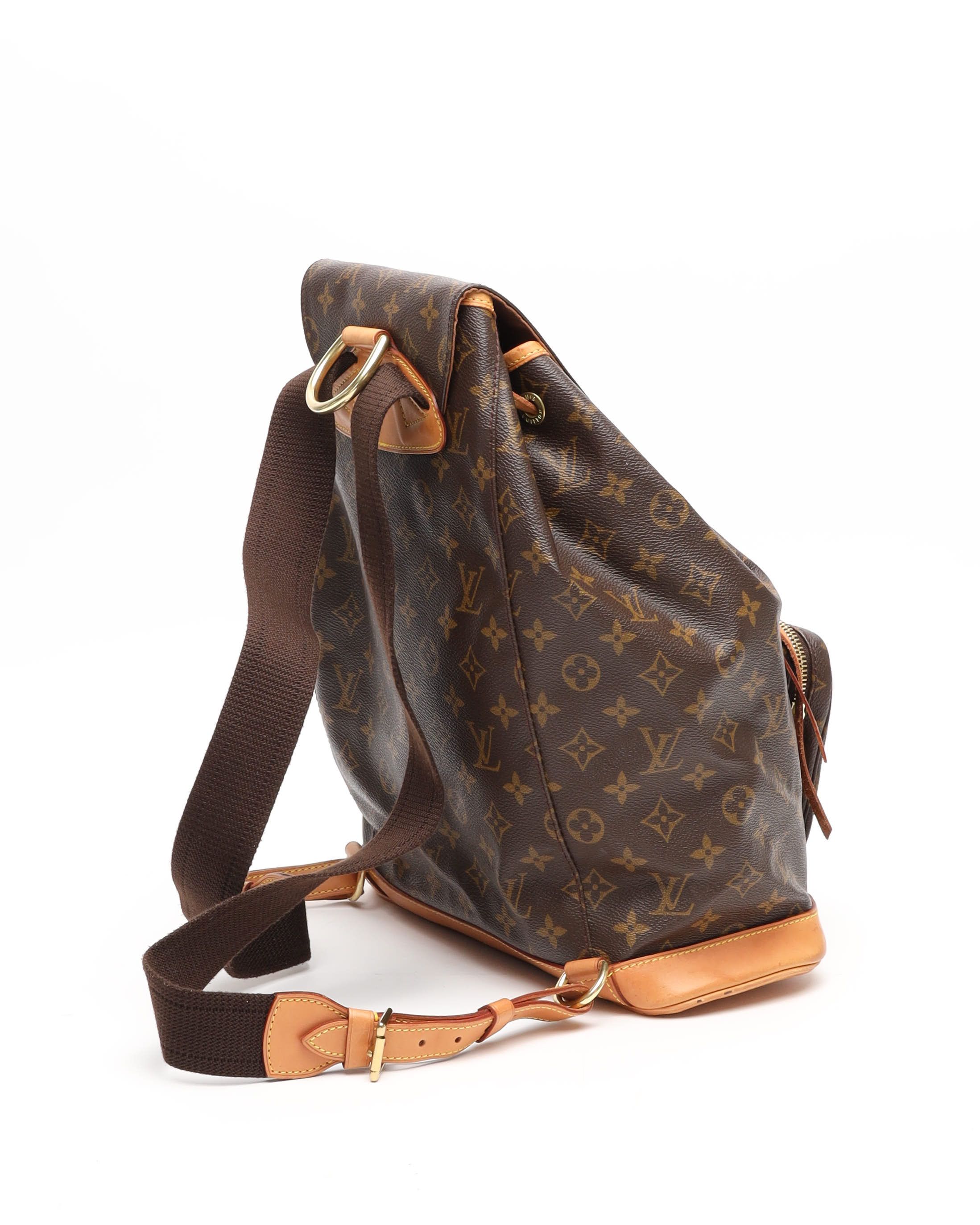 Pre-owned Louis Vuitton Monogram Montsouris Gm Backpack