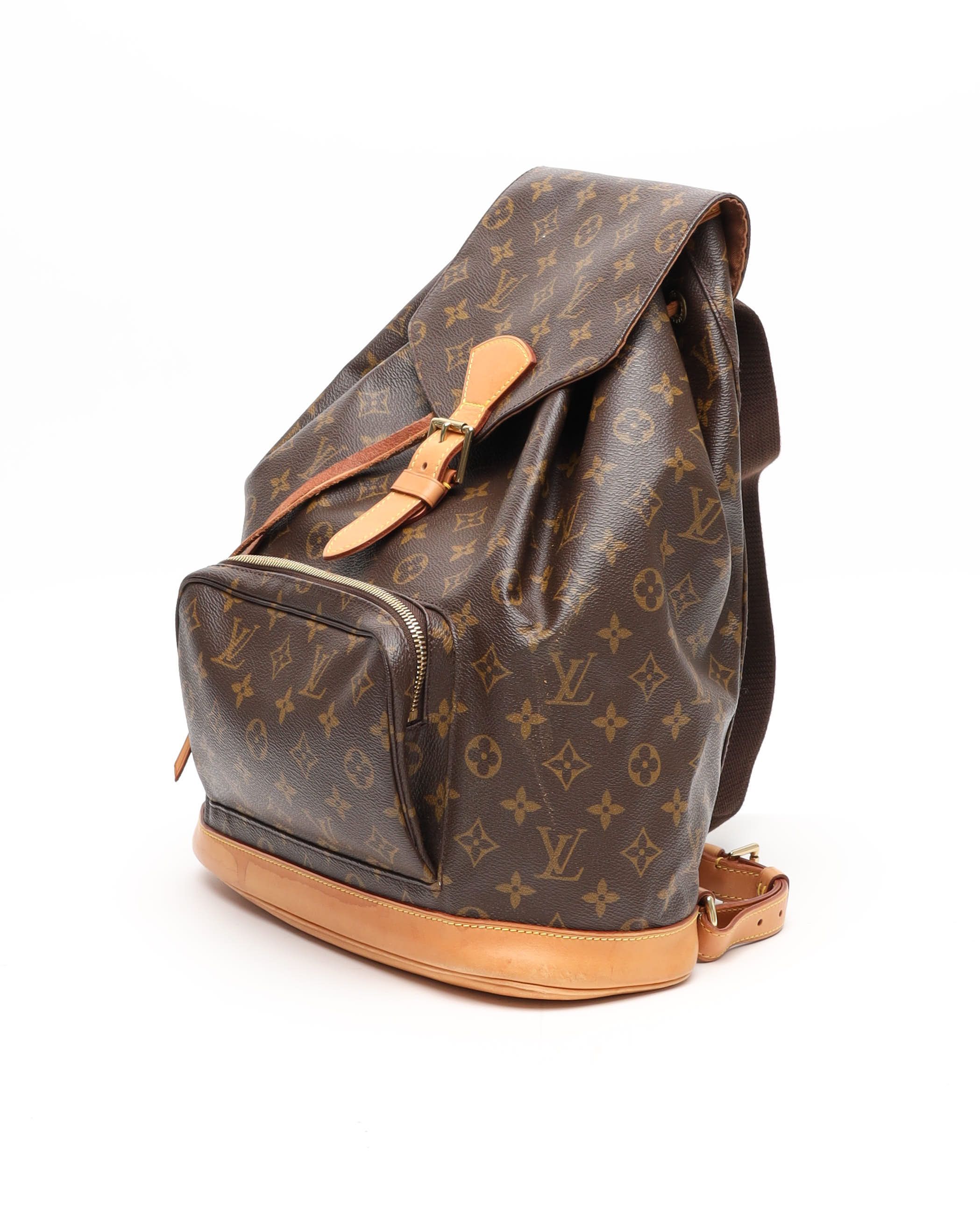 Pre-owned Louis Vuitton Monogram Montsouris Gm Backpack