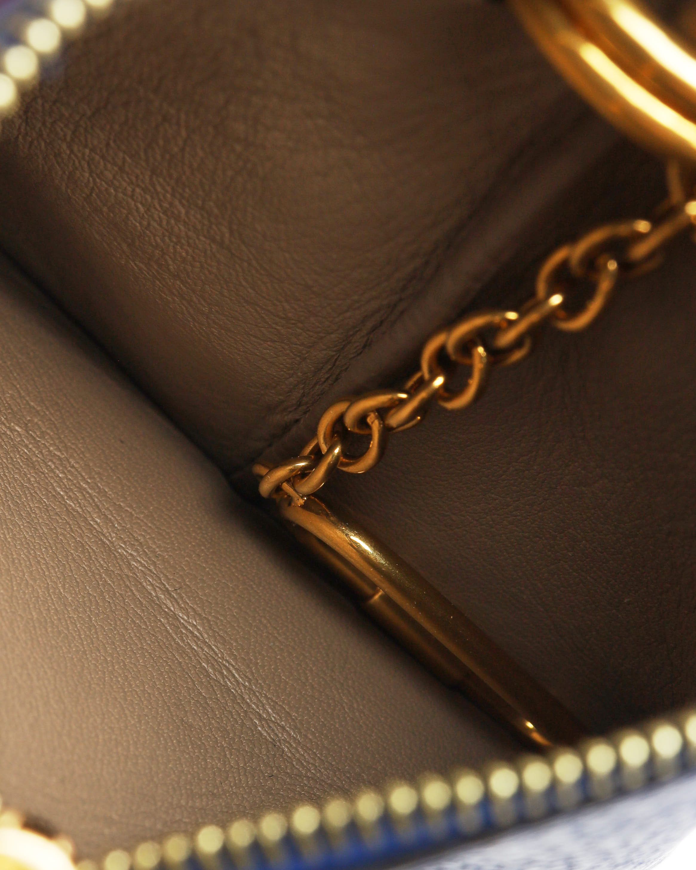 Celine Céline Leather Coin Purse In Blue