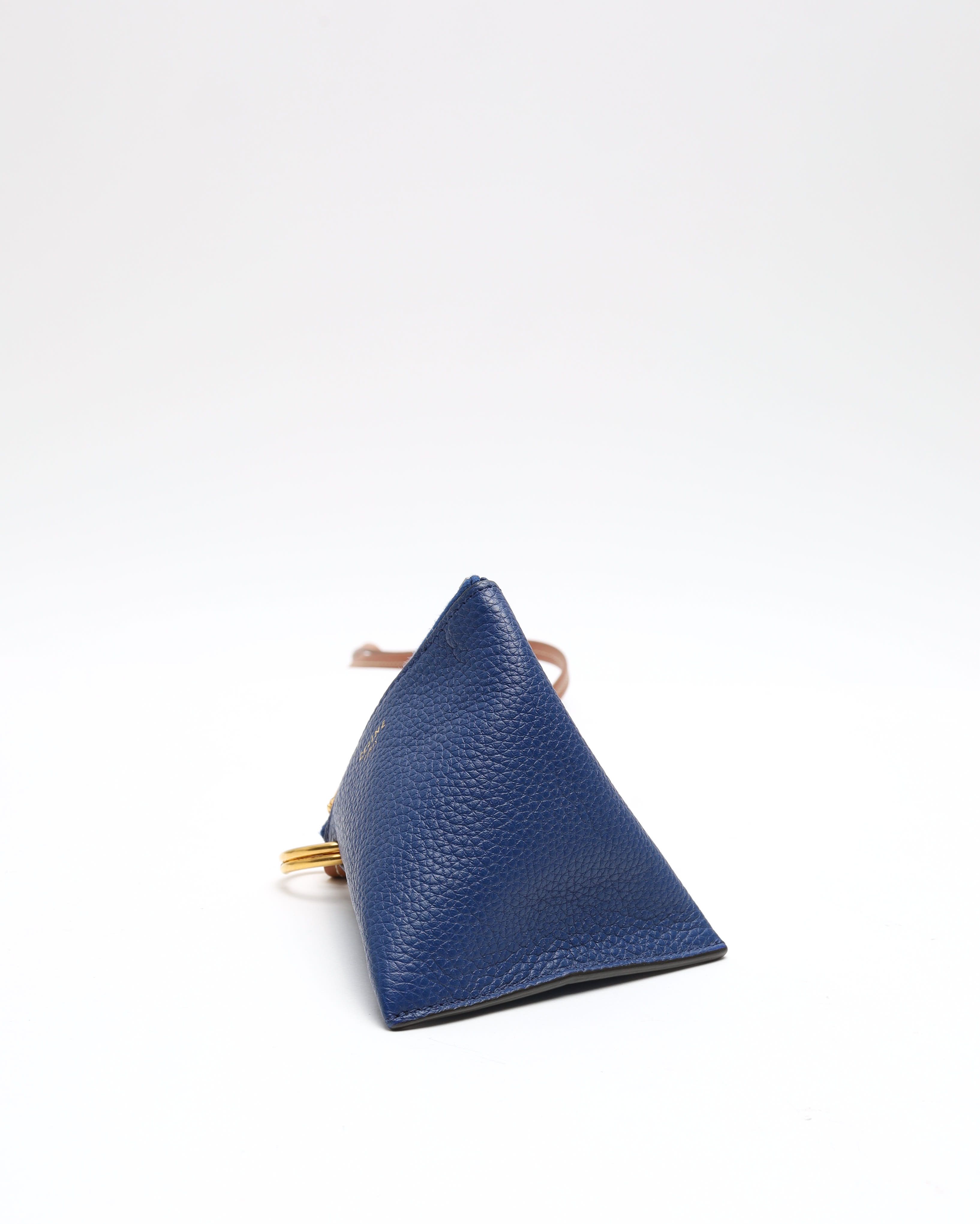 Celine Céline Leather Coin Purse In Blue