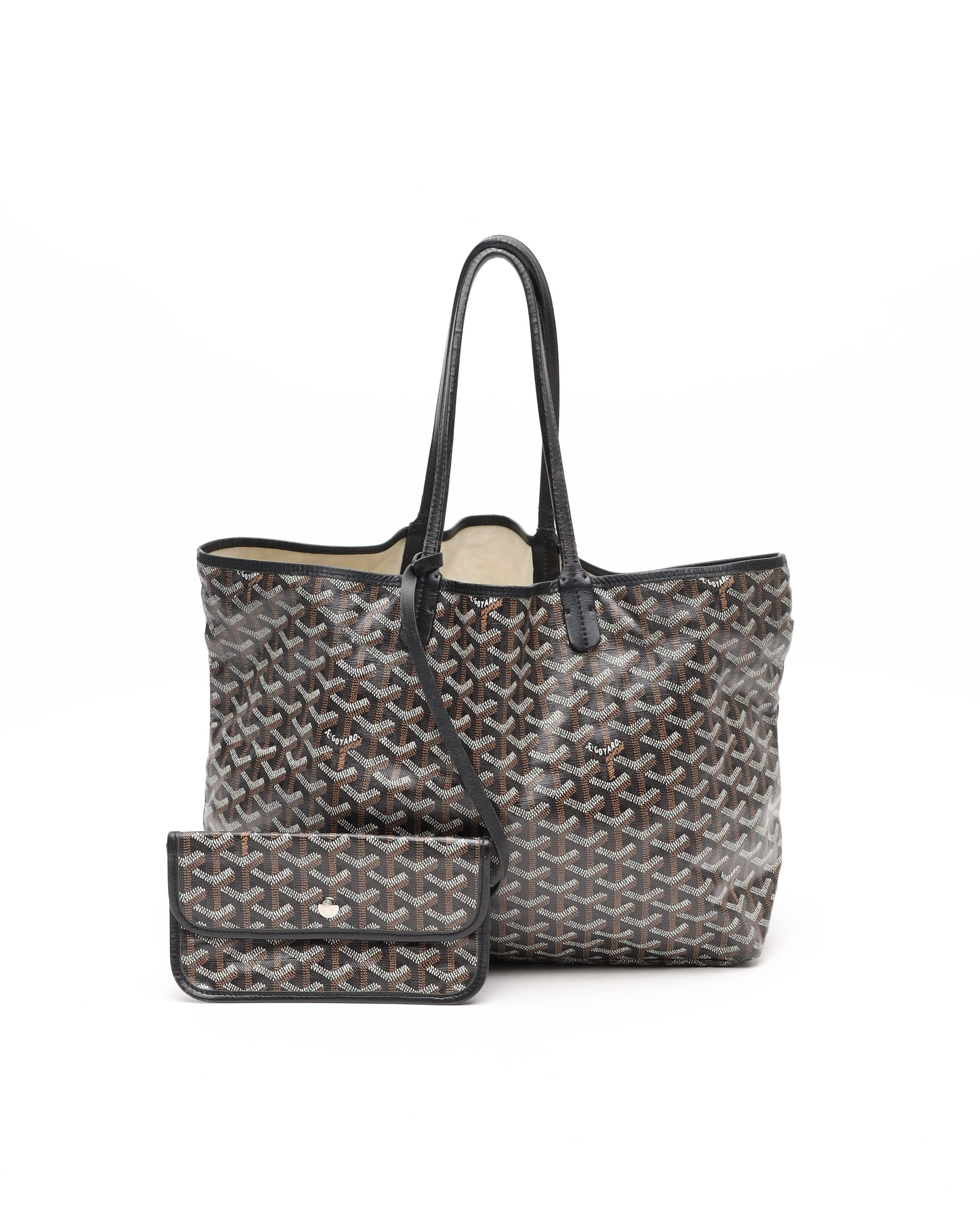 Pre-owned Goyard Saint Louis Pm Tote Bag In Black