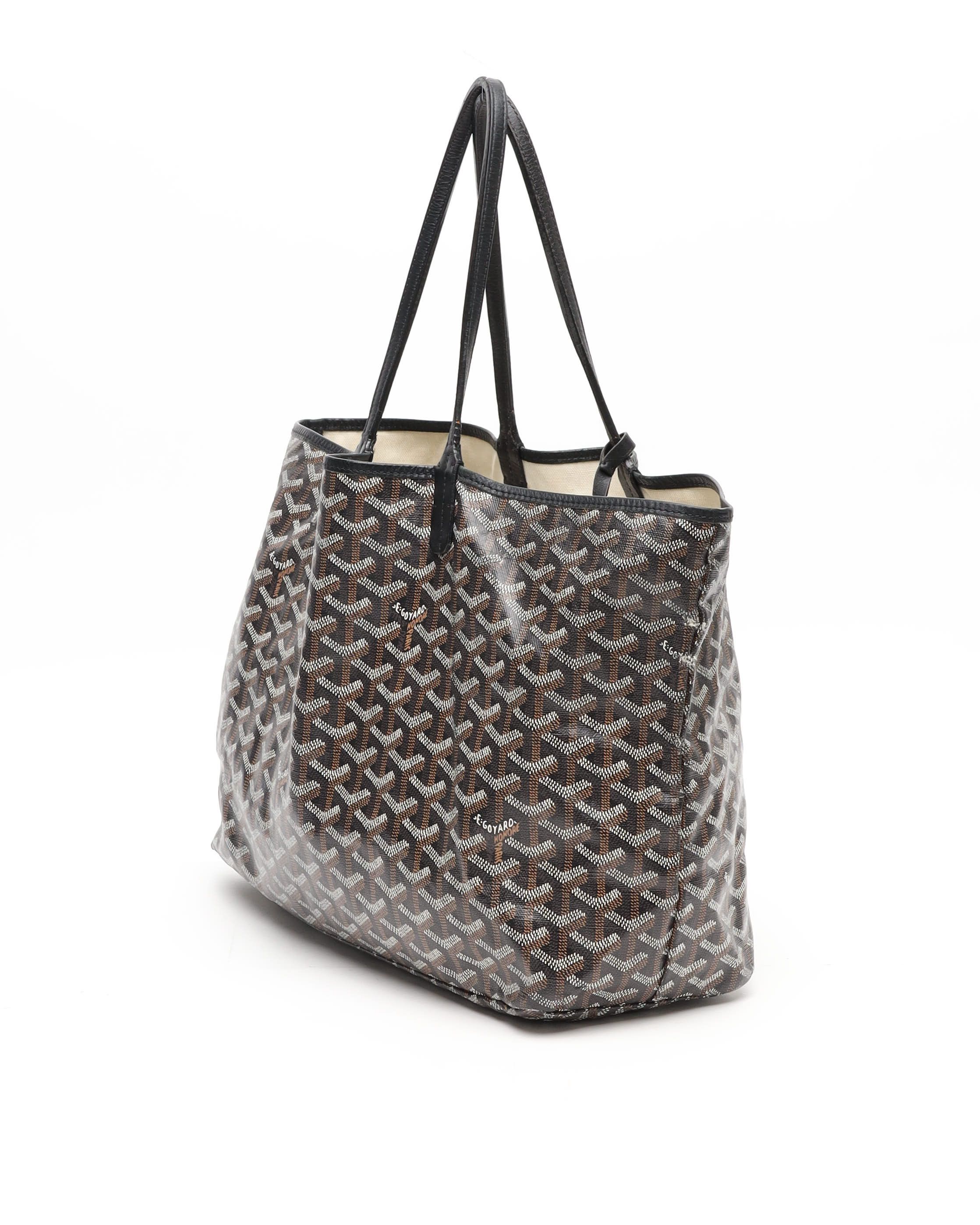 Pre-owned Goyard Saint Louis Pm Tote Bag In Black