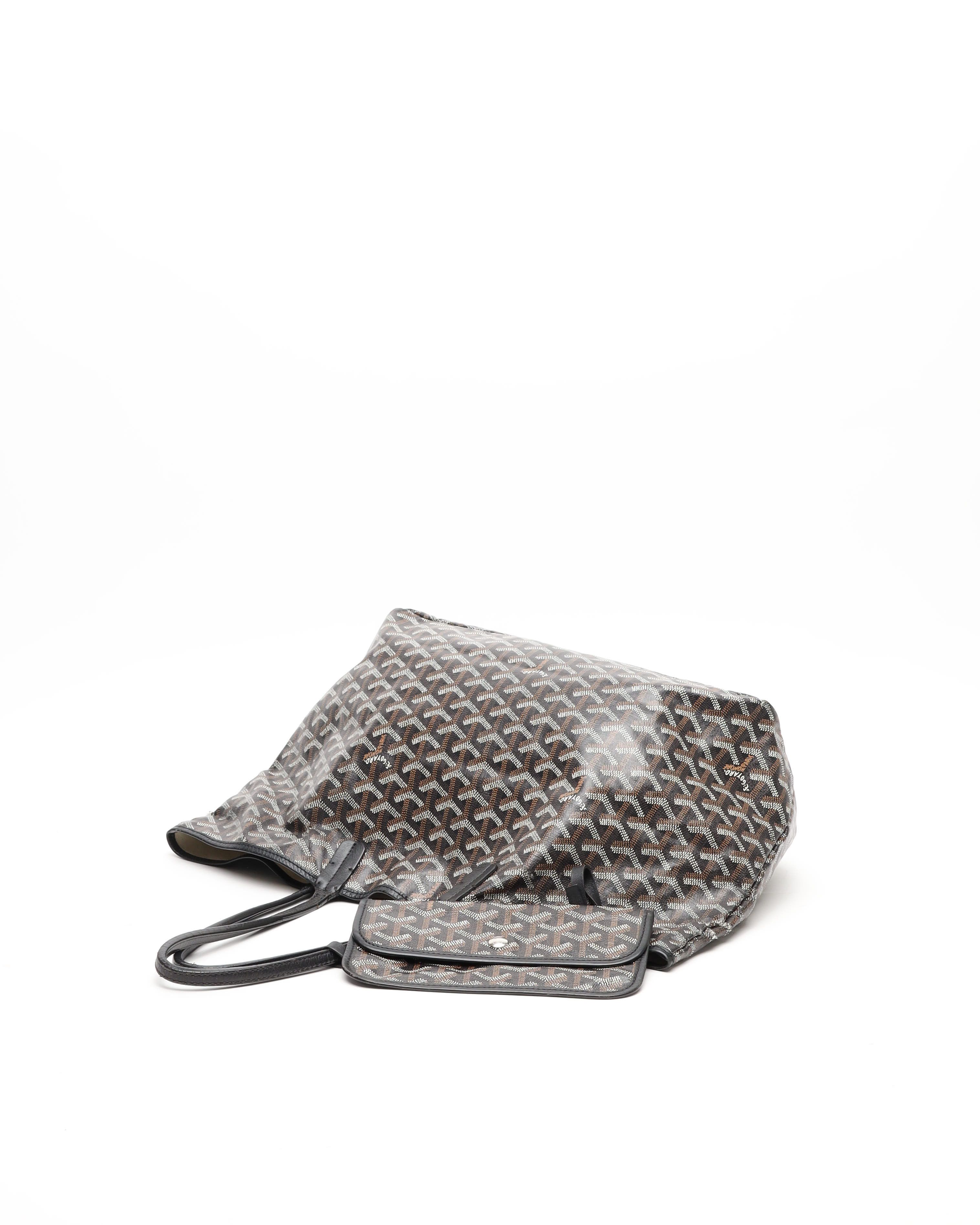 Pre-owned Goyard Saint Louis Pm Tote Bag In Black