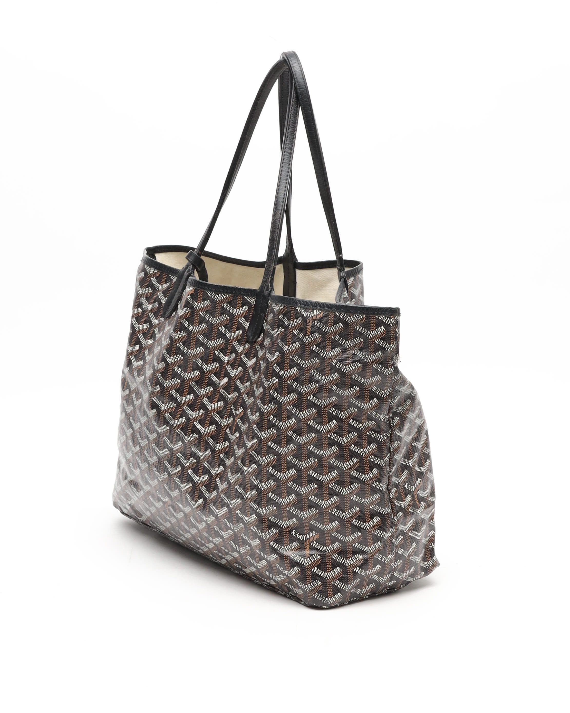 Pre-owned Goyard Saint Louis Pm Tote Bag In Black