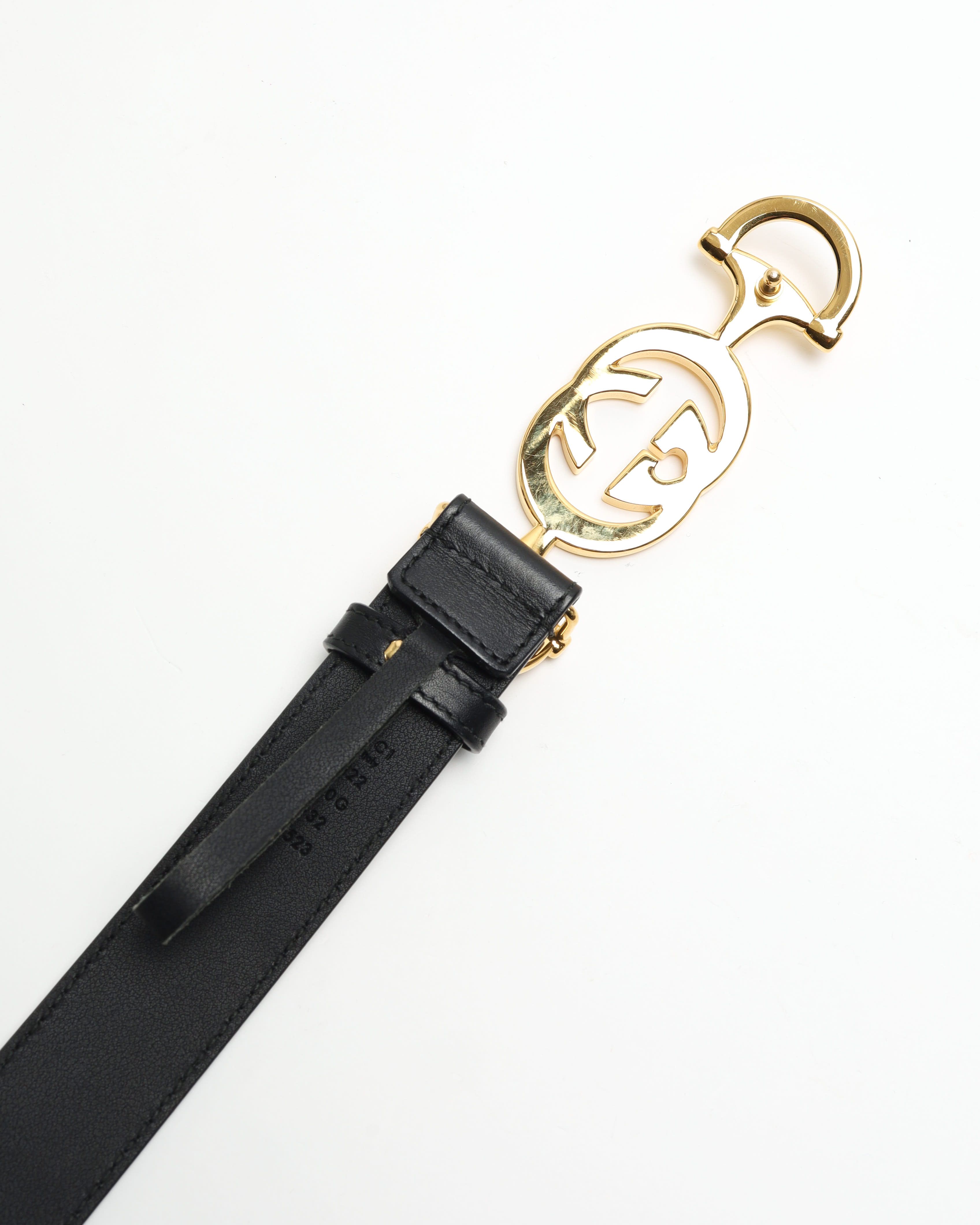 Gucci Zumi Leather Belt In Black