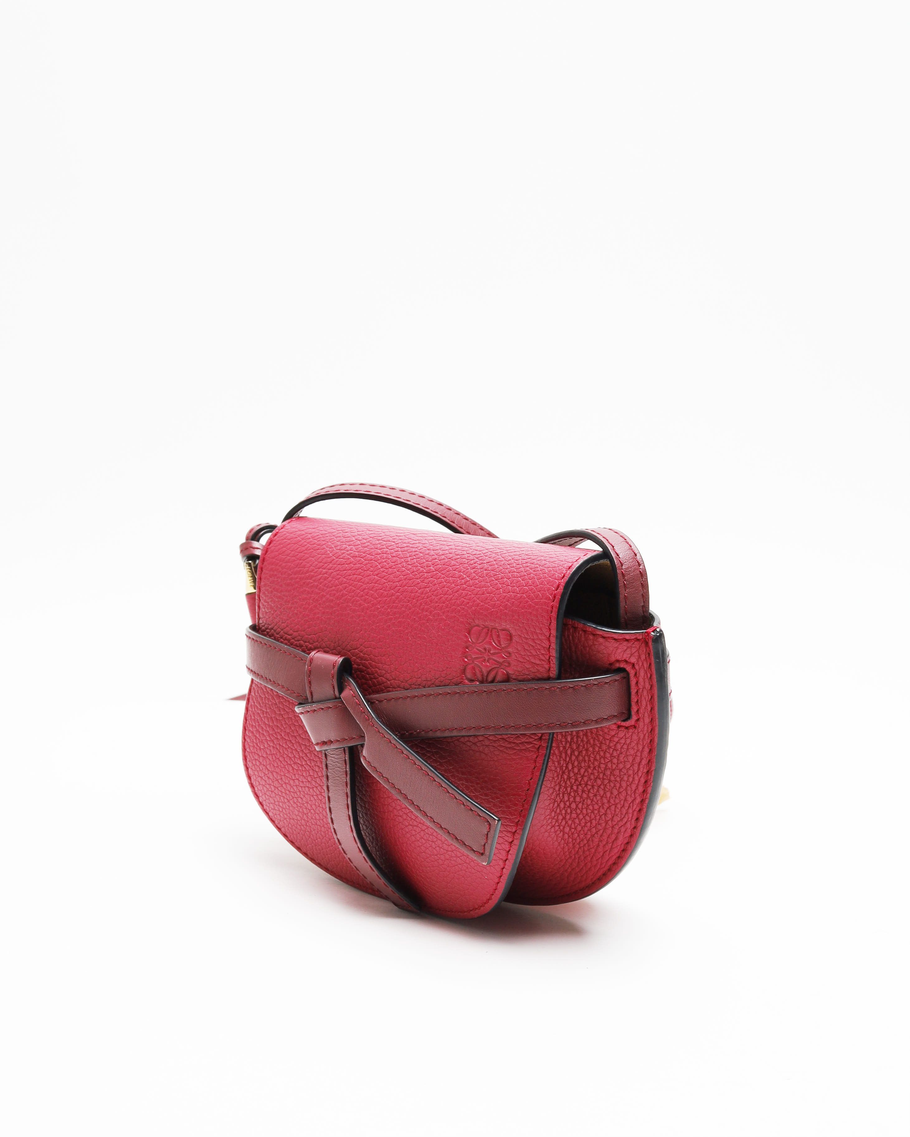 Loewe Mini Gate Bag In Red