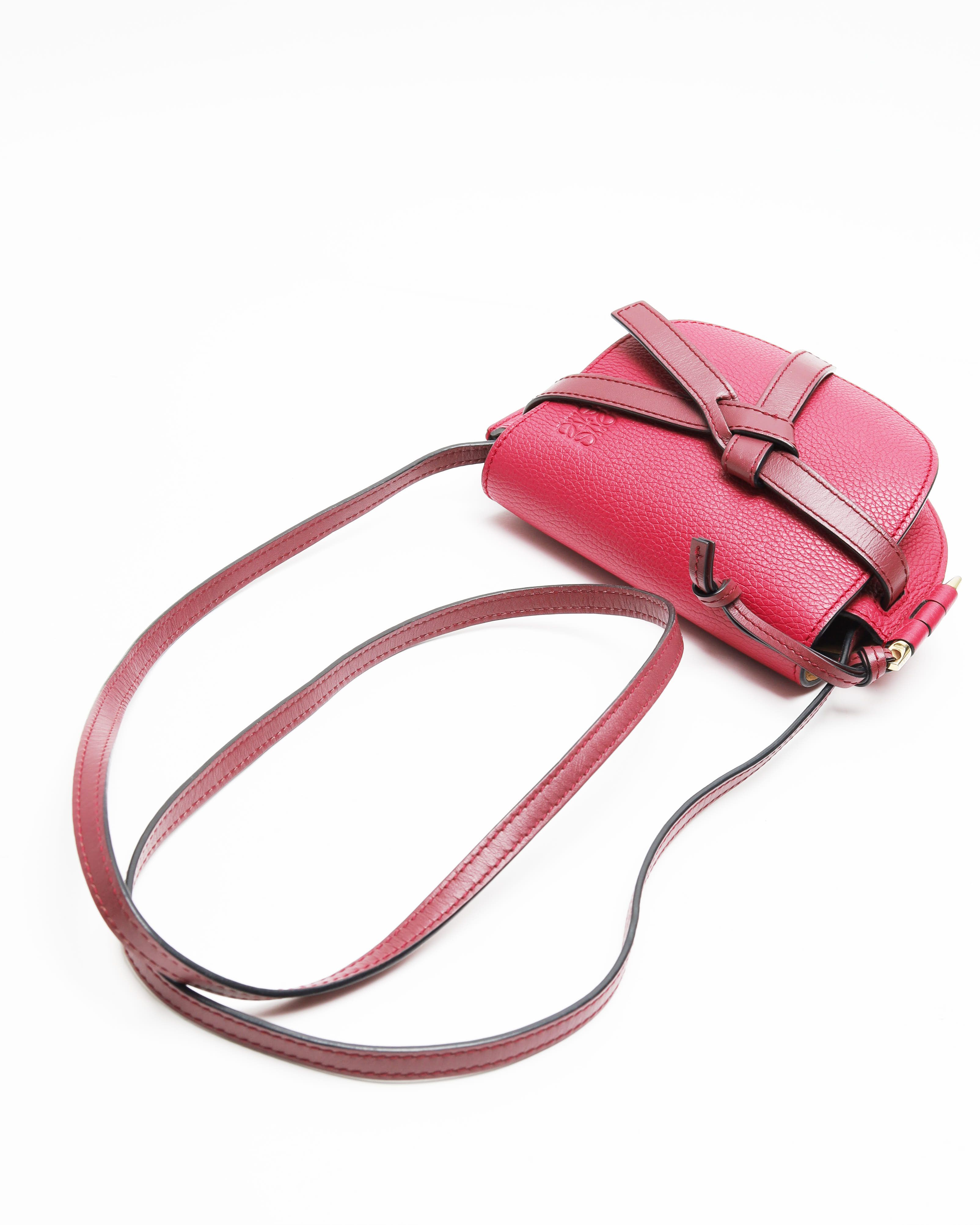 Loewe Mini Gate Bag In Red