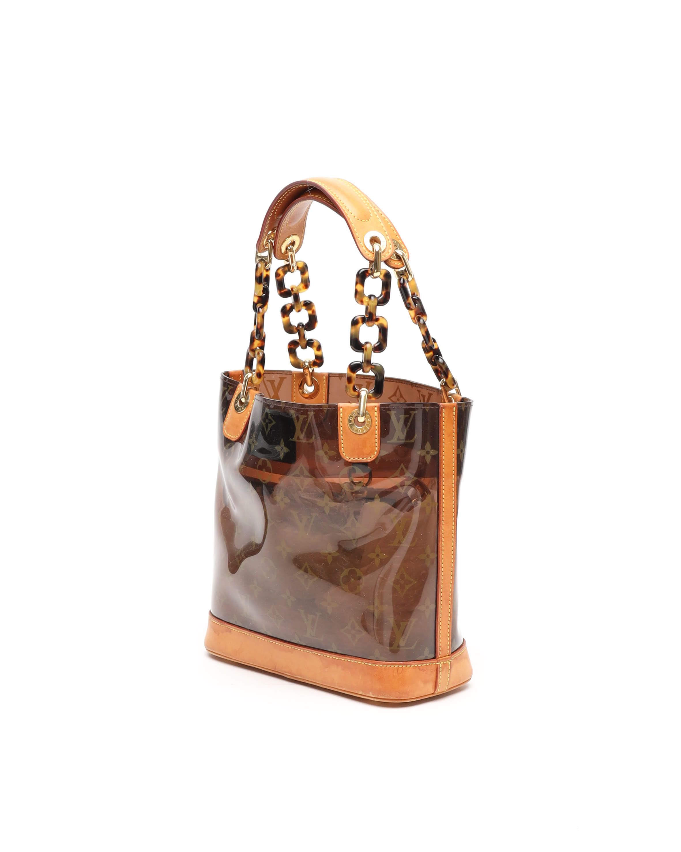 Pre-owned Louis Vuitton Cabas Monogram Ambre Pm Bag In Brown
