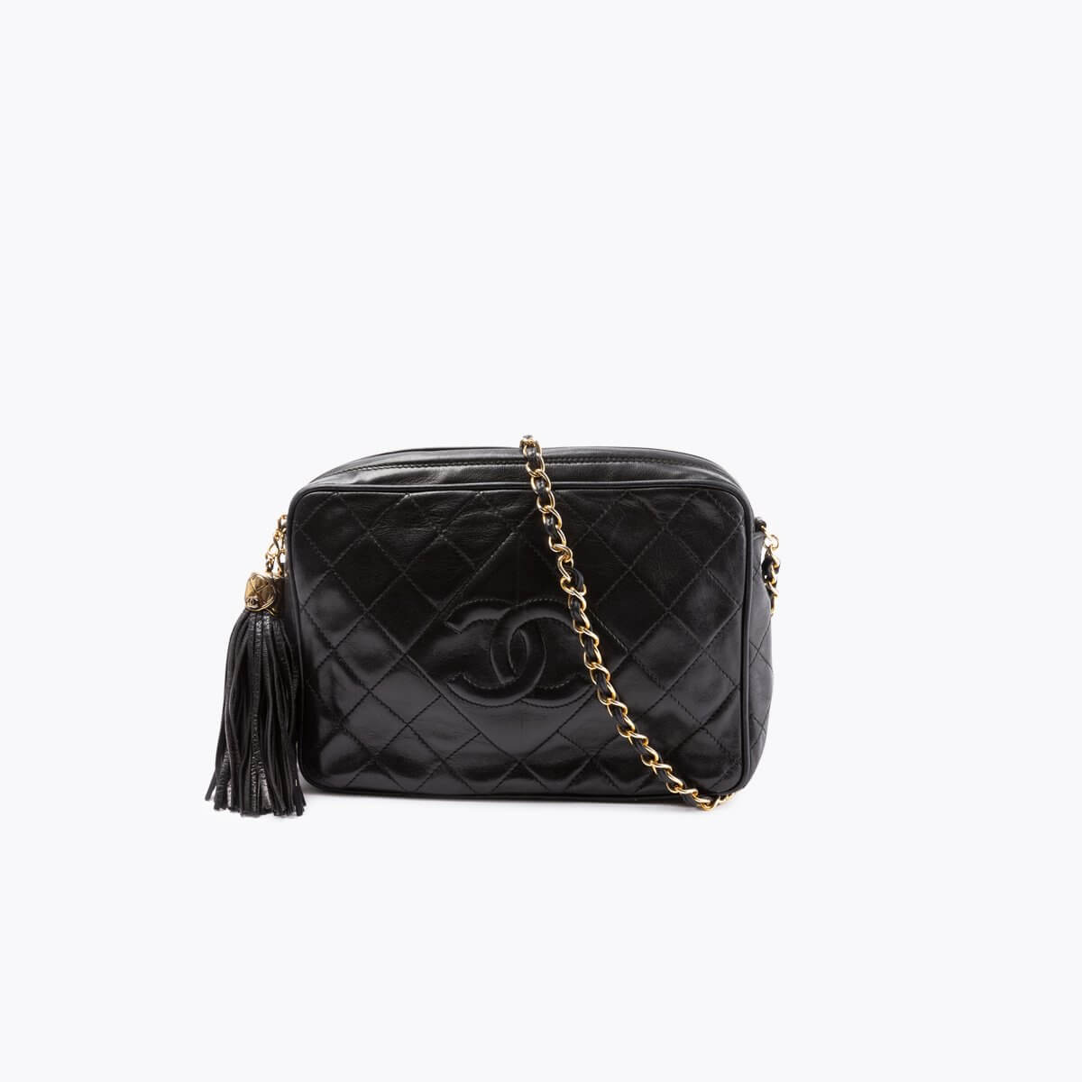 CHANEL Quilted CC Tassel Camera Bag