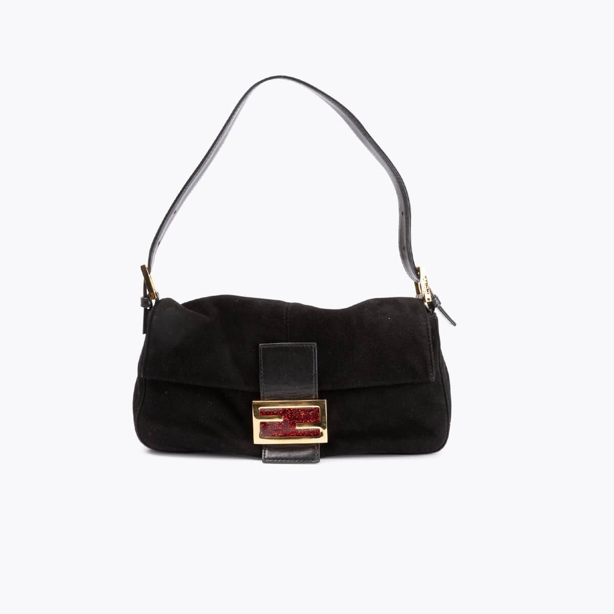 FENDI Suede Baguette Bag