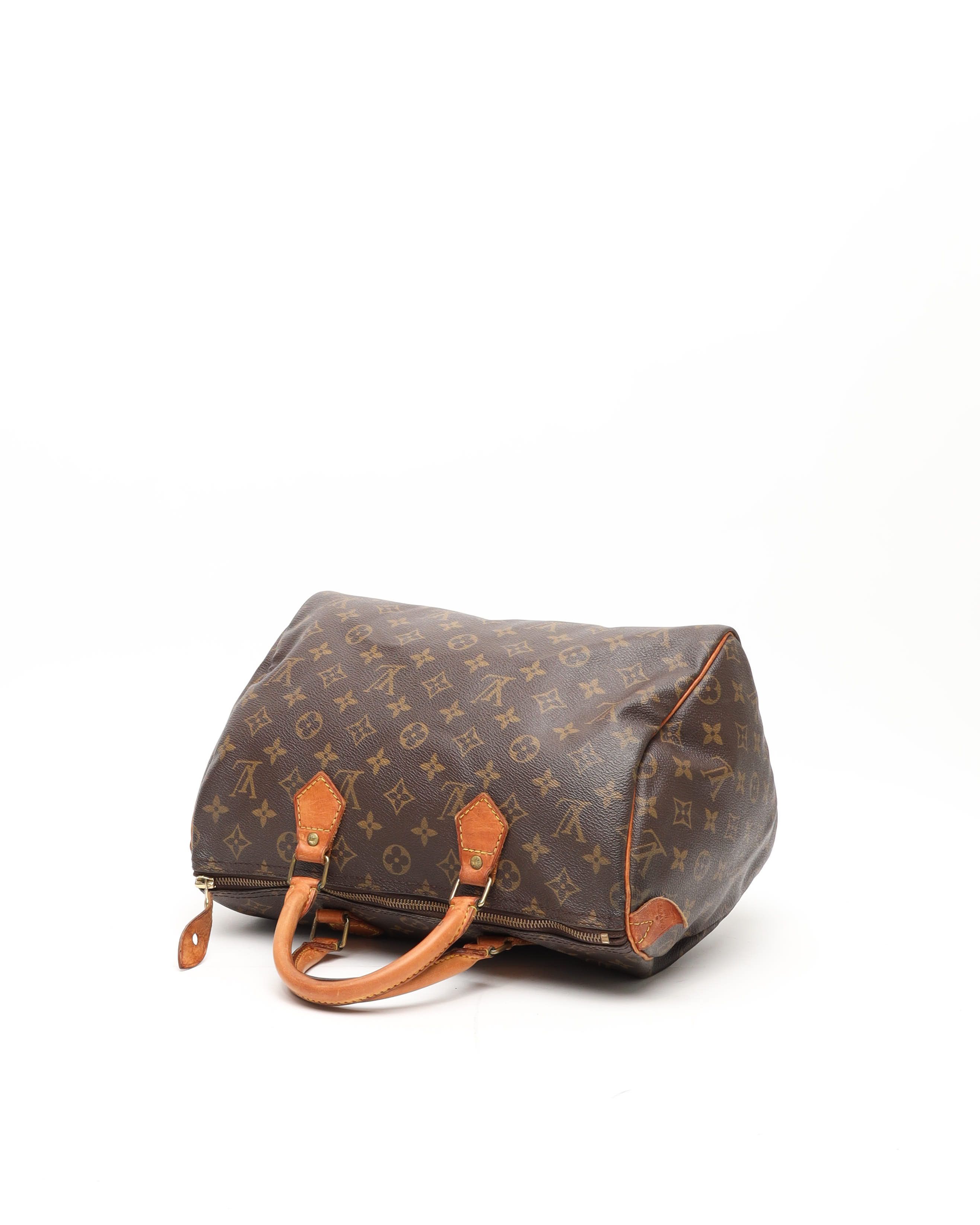 Pre-owned Louis Vuitton Monogram Speedy 30 Bag In Brown
