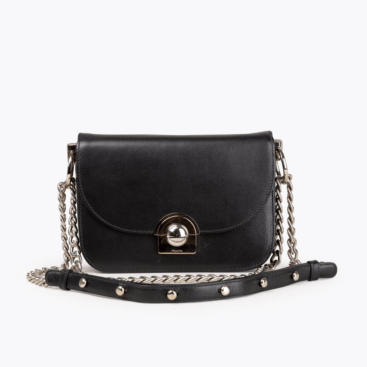 PRADA Leather Arcade Bag