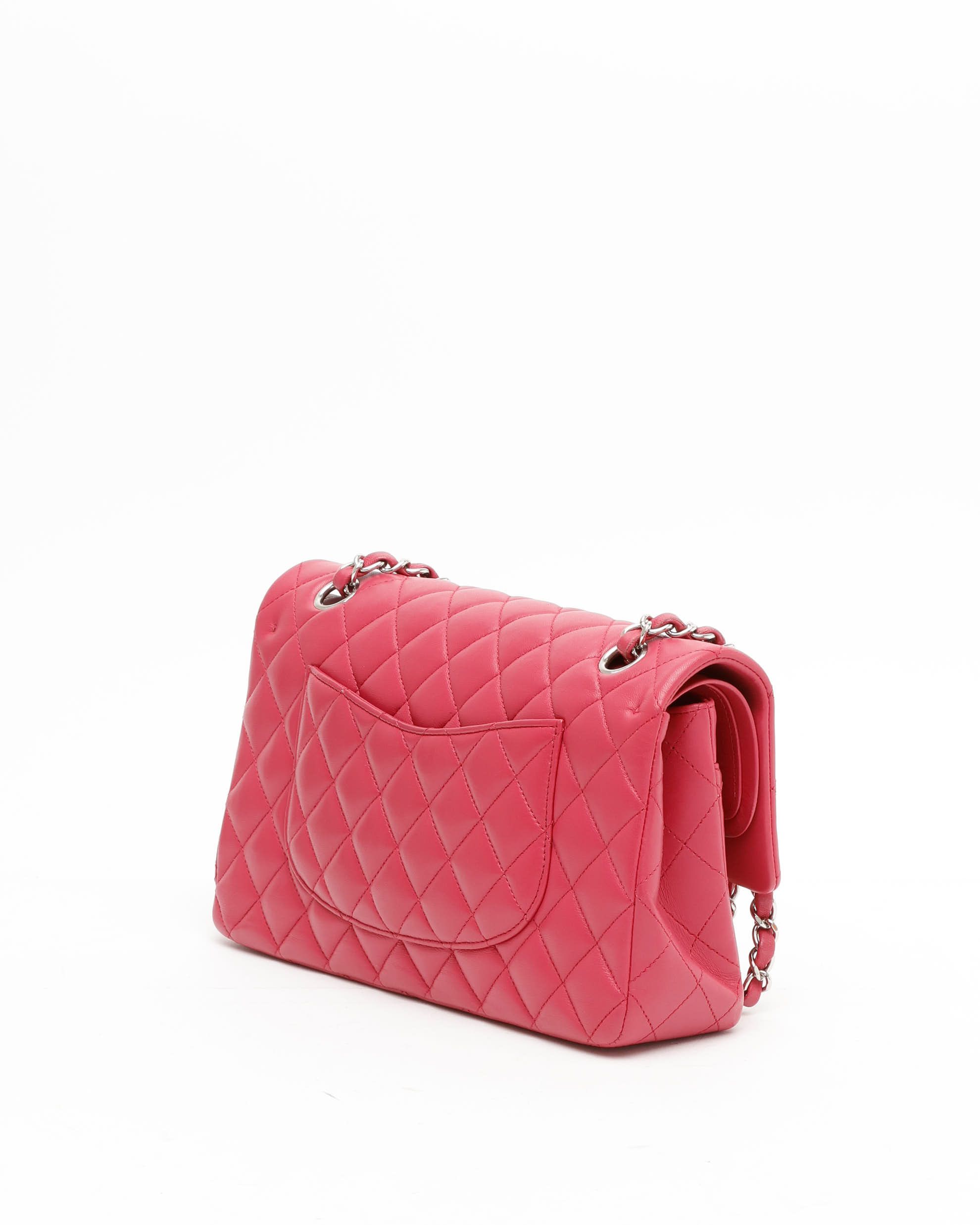 Pre-owned Chanel Classic Medium Double Flap Bag In Pink
