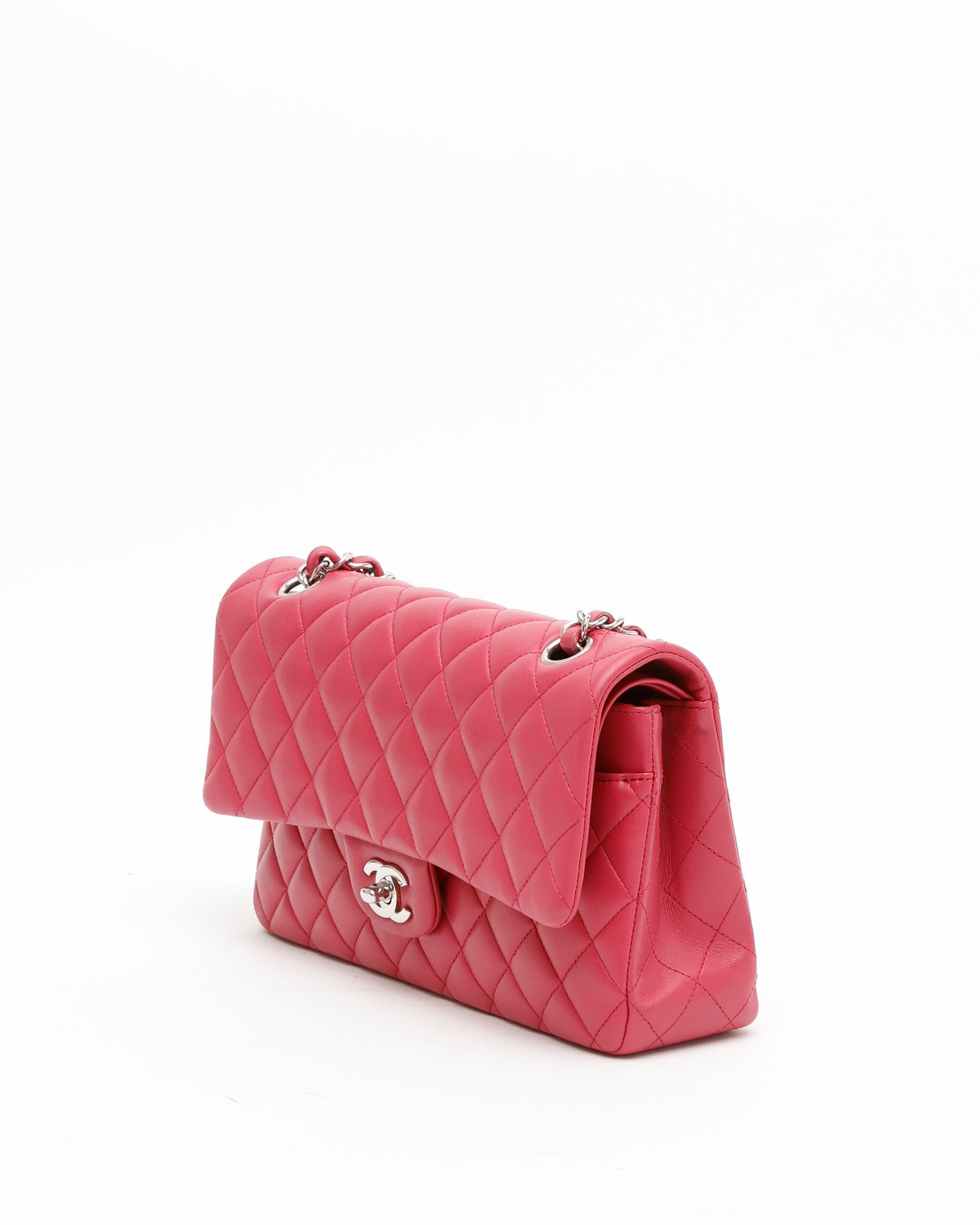Pre-owned Chanel Classic Medium Double Flap Bag In Pink