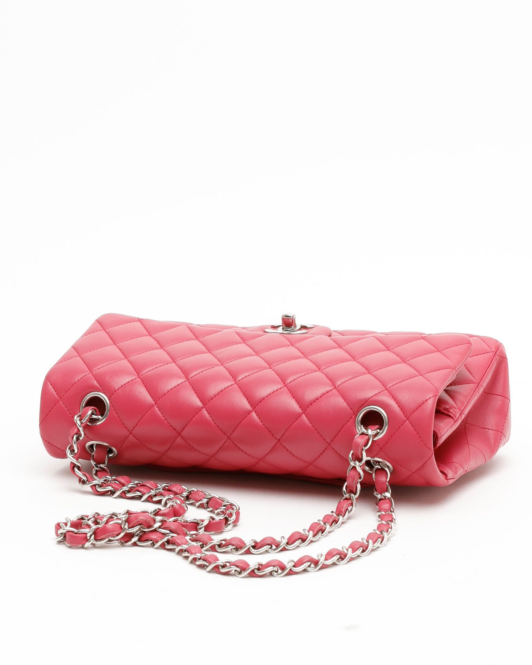 Pre-owned Chanel Classic Medium Double Flap Bag In Pink