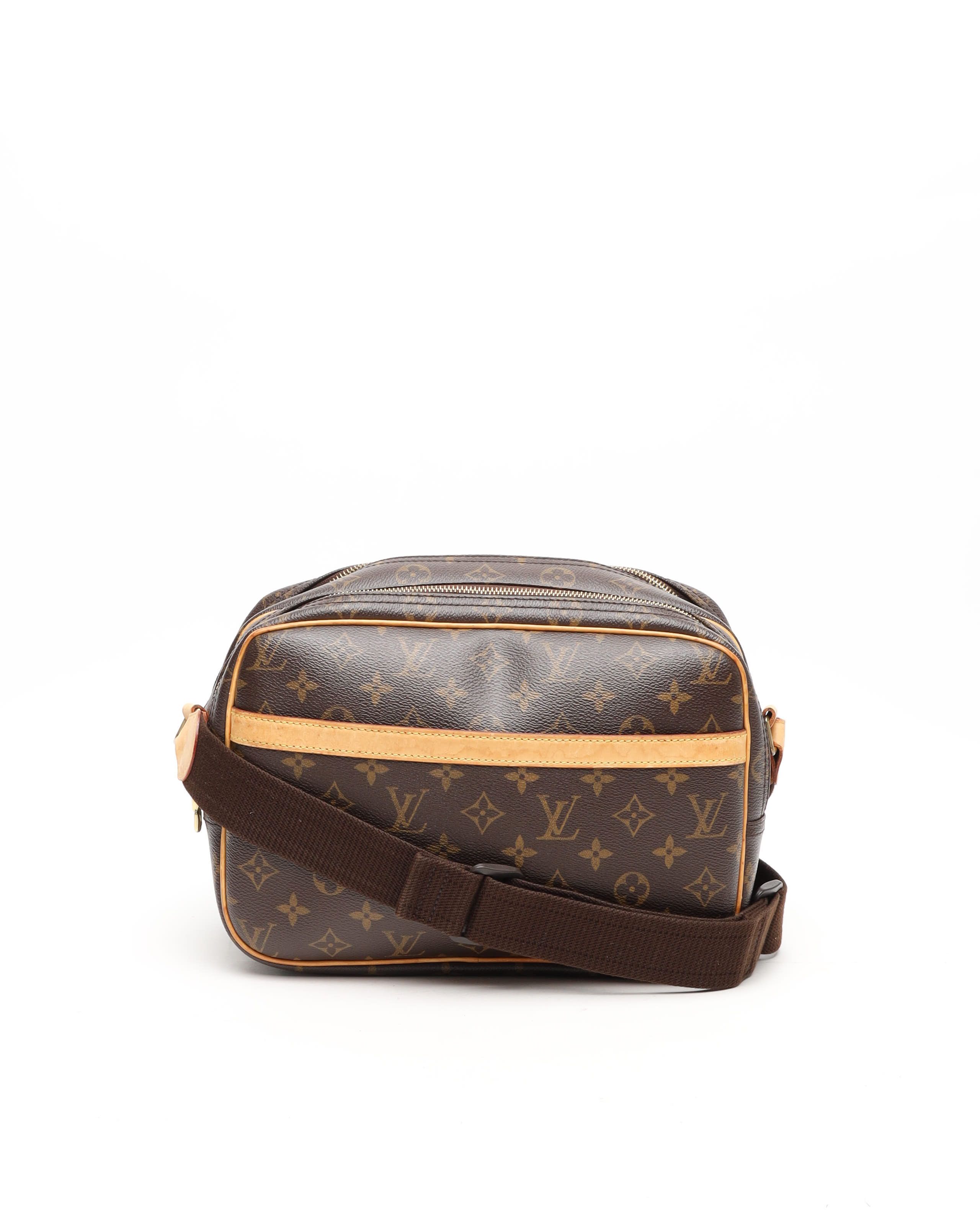 Pre-owned Louis Vuitton Monogram Reporter Pm Bag In Brown