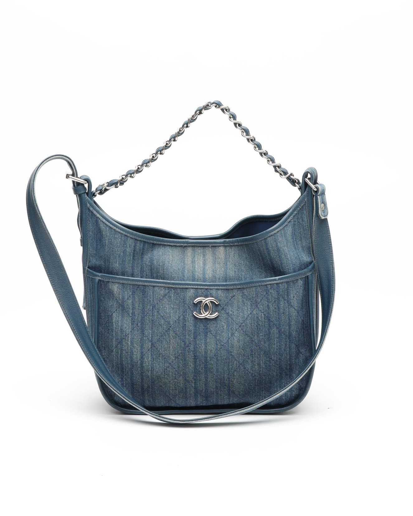 CHANEL Denim Jungle Stroll Hobo Bag
