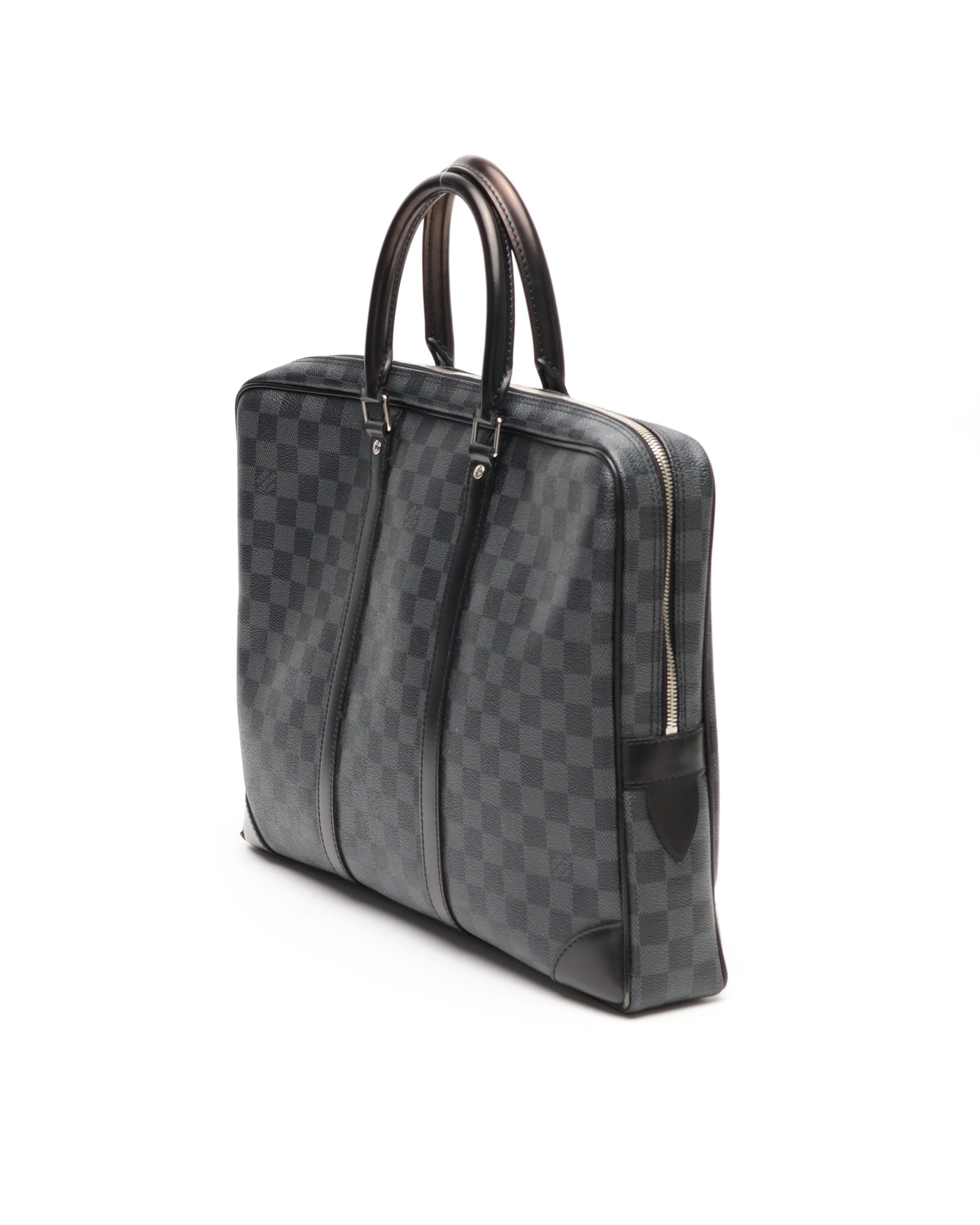 Pre-owned Louis Vuitton Damier Graphite Porte Documents Voyages Bag