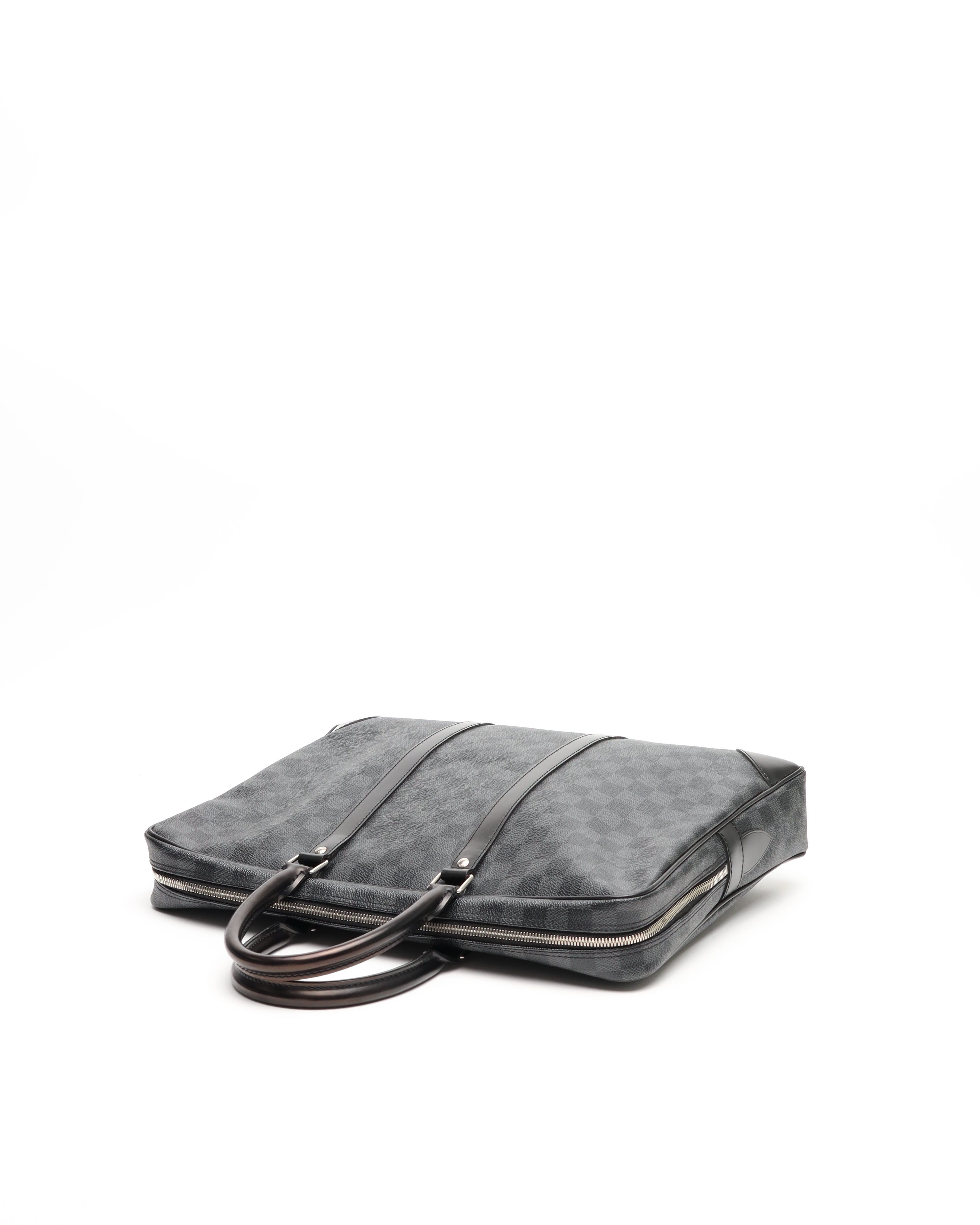Pre-owned Louis Vuitton Damier Graphite Porte Documents Voyages Bag