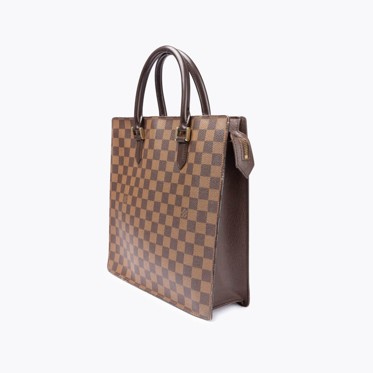 Pre-owned Louis Vuitton Damier Ebene Sac Plat Pm Handbag