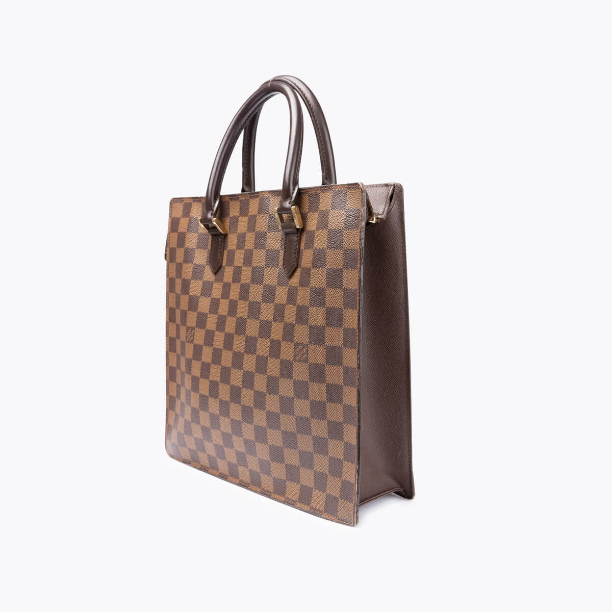 Pre-owned Louis Vuitton Damier Ebene Sac Plat Pm Handbag